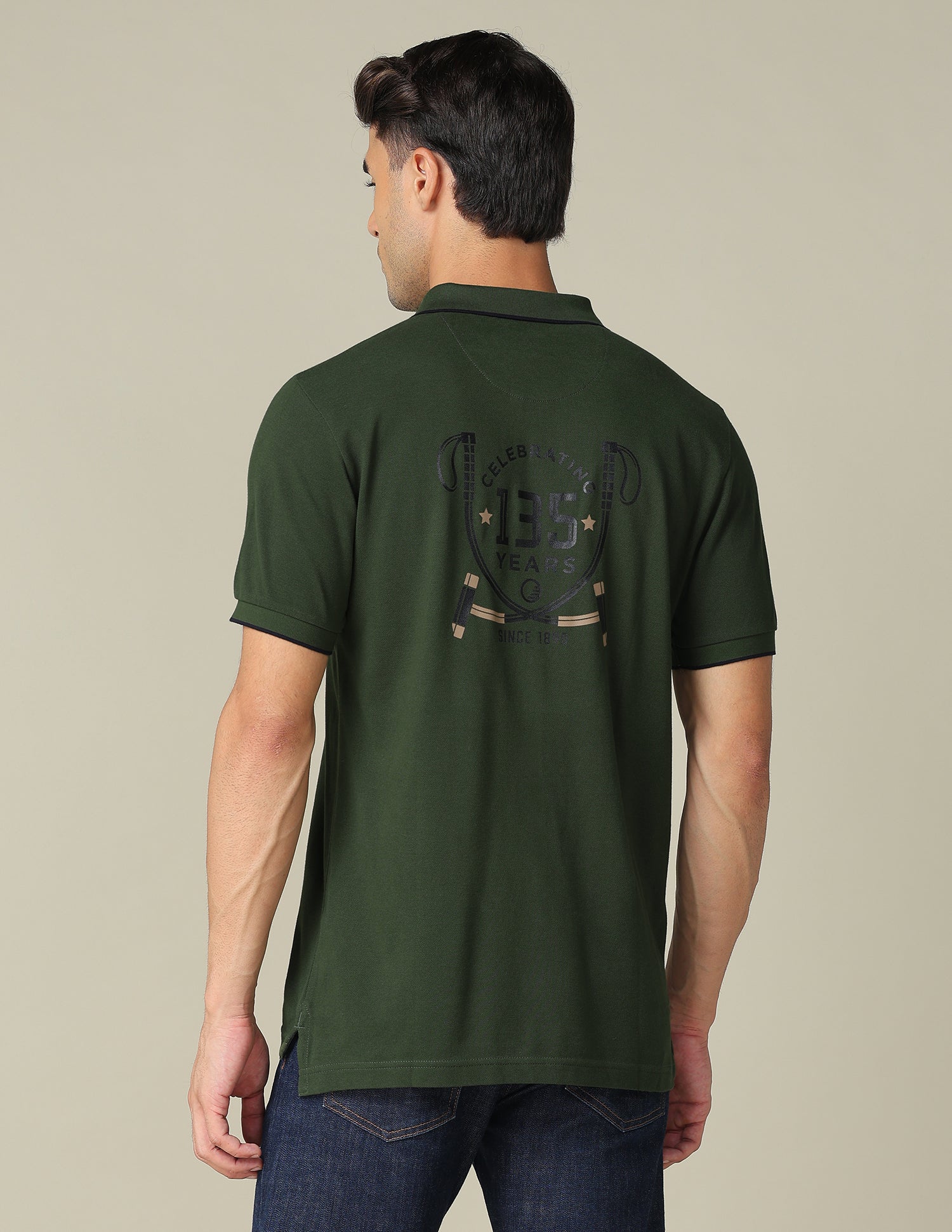 Graphic Printed Regular Fit Polo Shirt - Image 5
