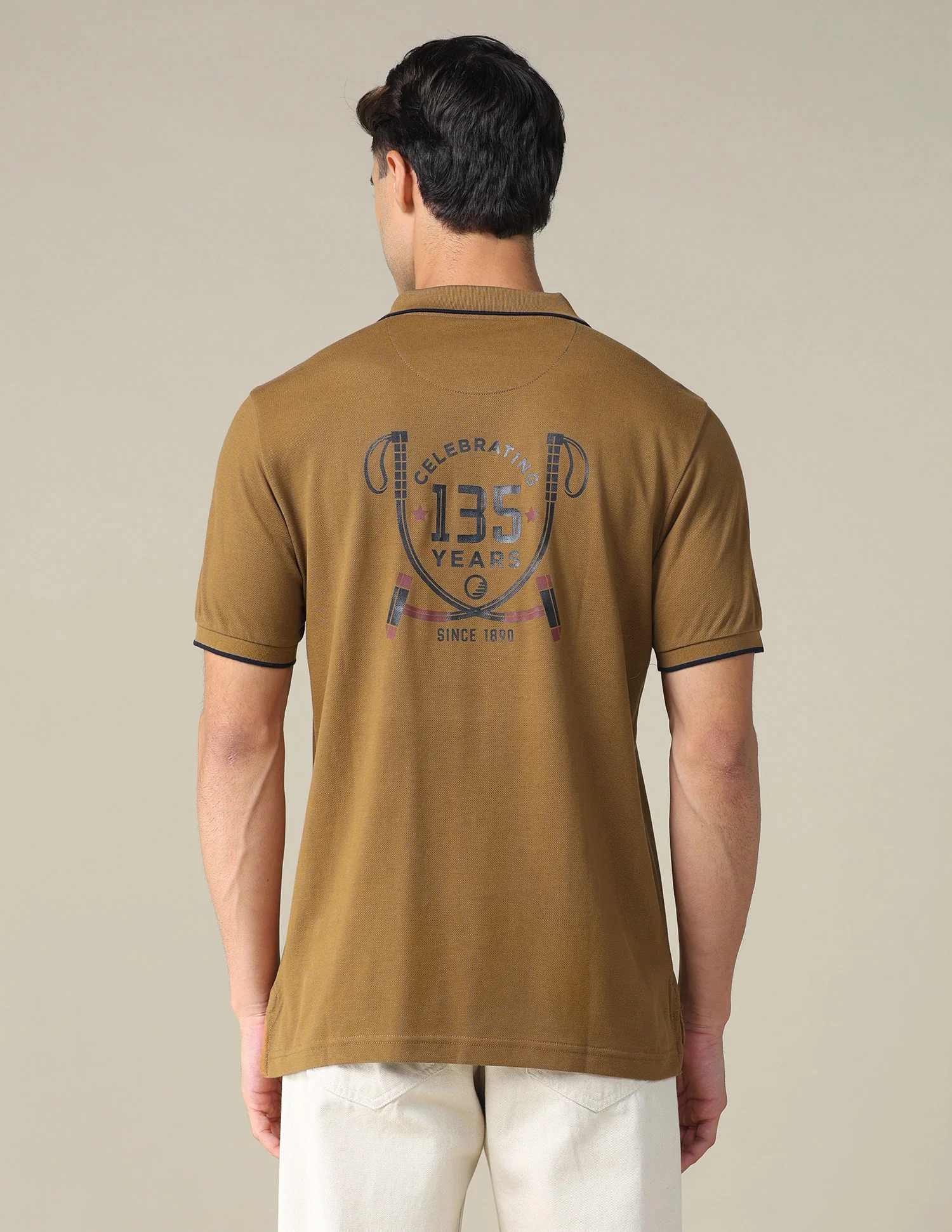 Graphic Printed Regular Fit Polo Shirt - Image 5