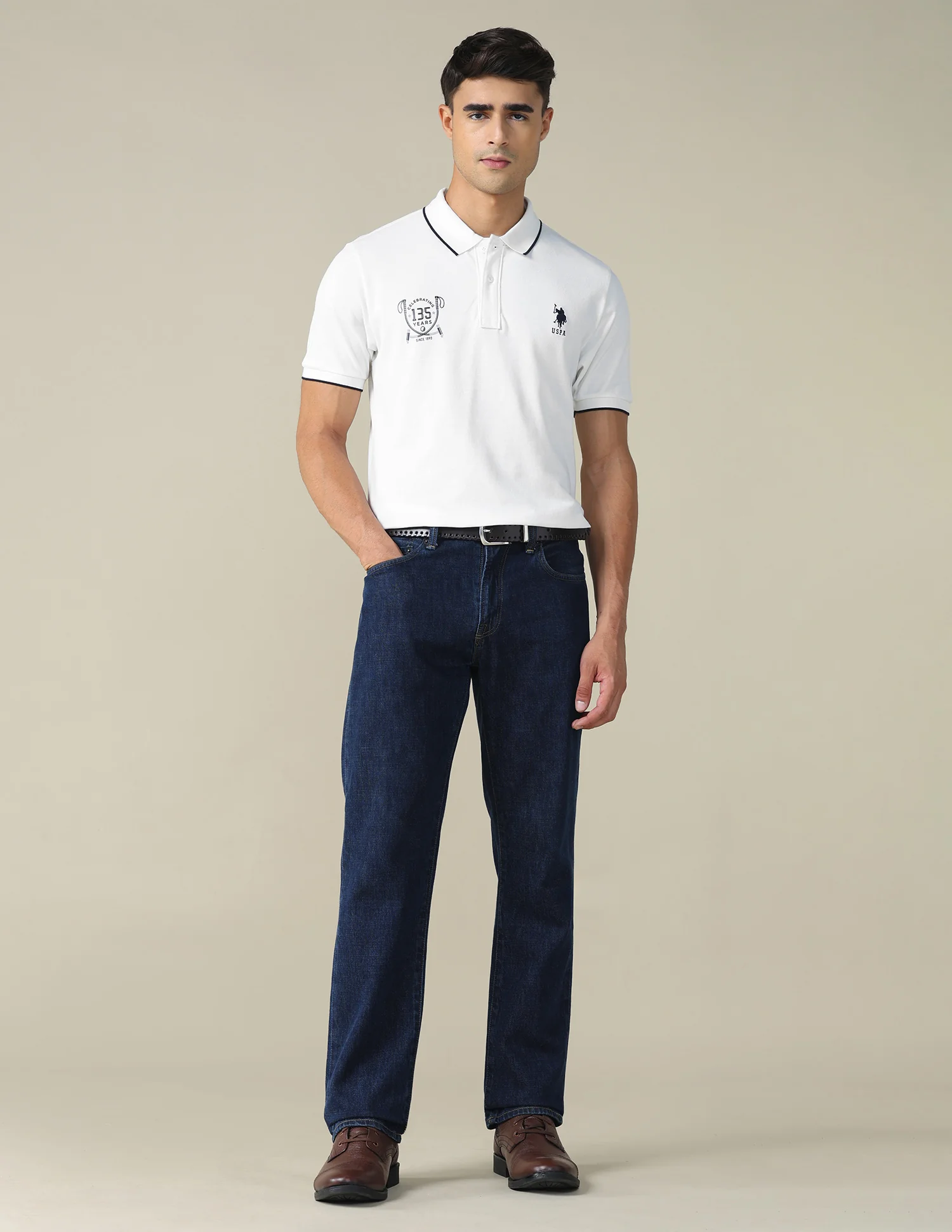 Graphic Printed Regular Fit Polo Shirt - Image 3