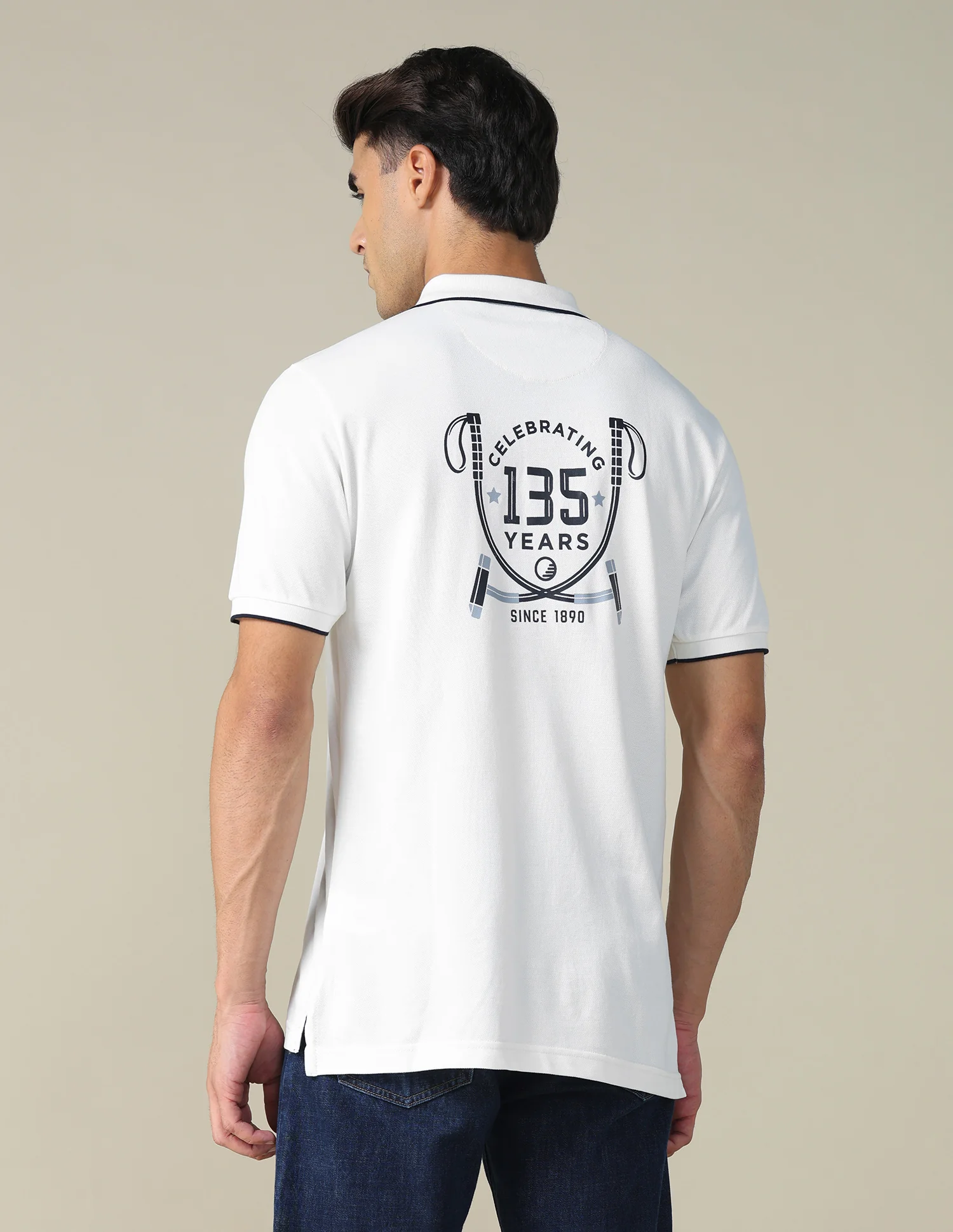 Graphic Printed Regular Fit Polo Shirt - Image 5