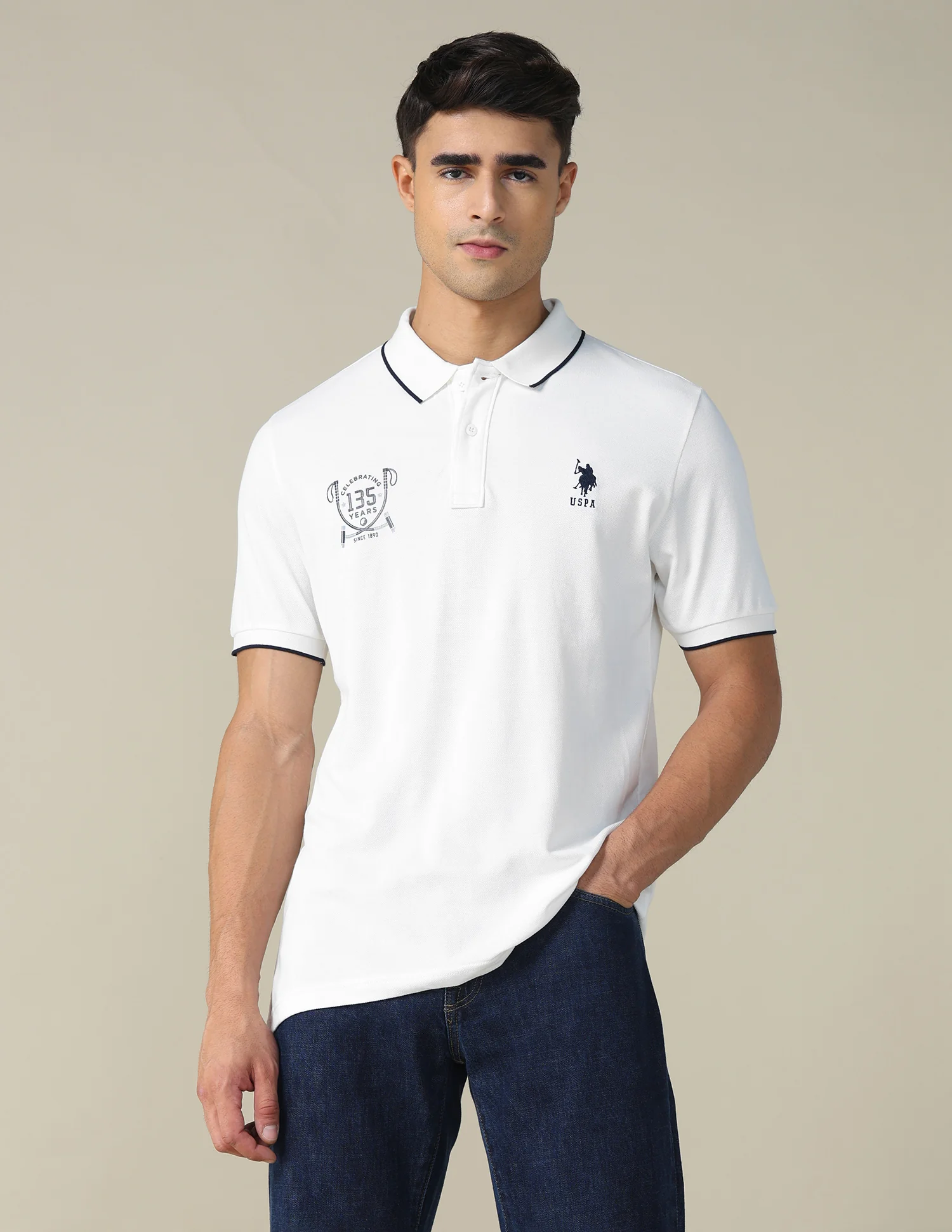 Graphic Printed Regular Fit Polo Shirt - Image 6