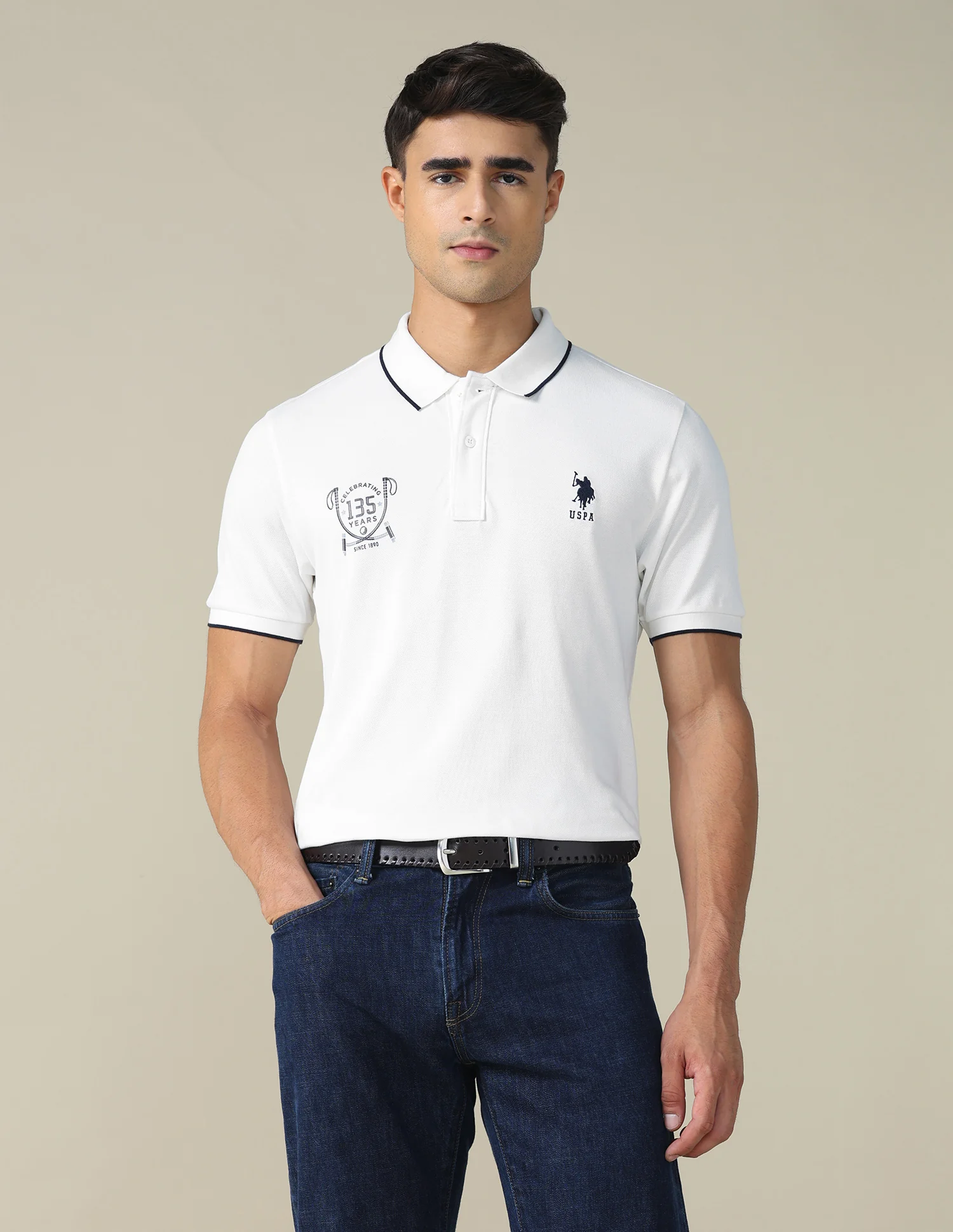 Graphic Printed Regular Fit Polo Shirt - Image 8
