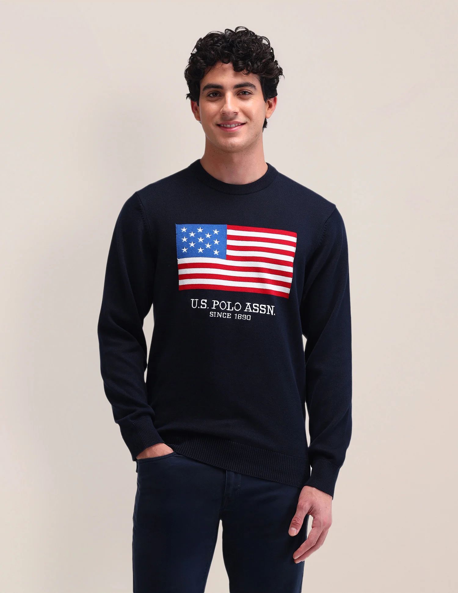 Graphic Printed Regular Fit Sweater - Image 6