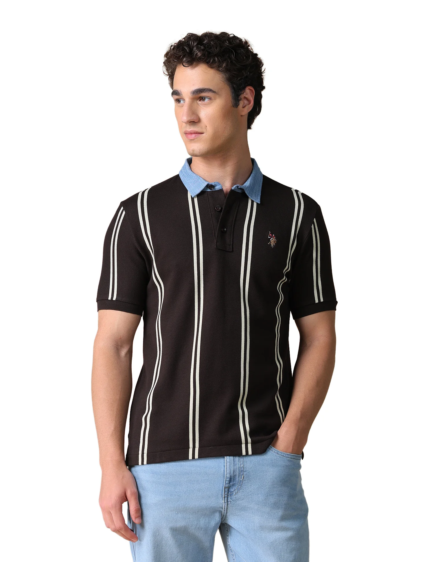 Graphic Printed Slim Fit Polo Shirt - Image 10