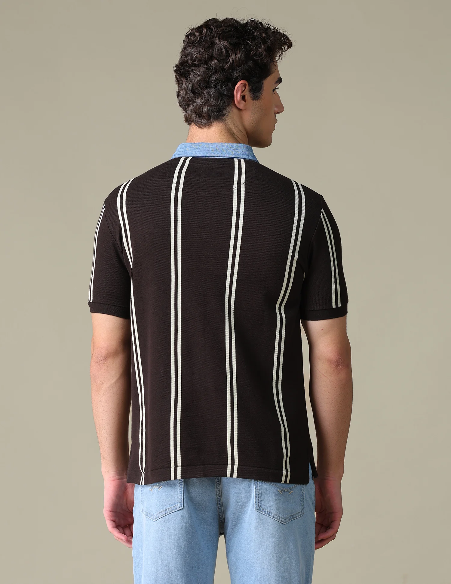 Graphic Printed Slim Fit Polo Shirt - Image 5