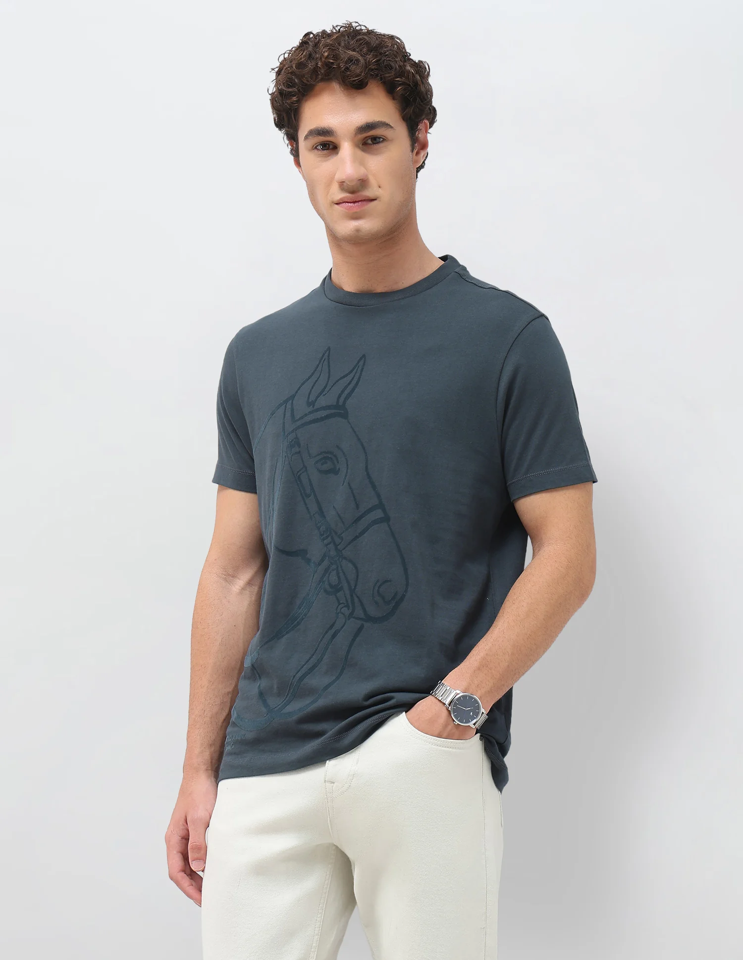 Graphic Printed Slim Fit T-Shirt