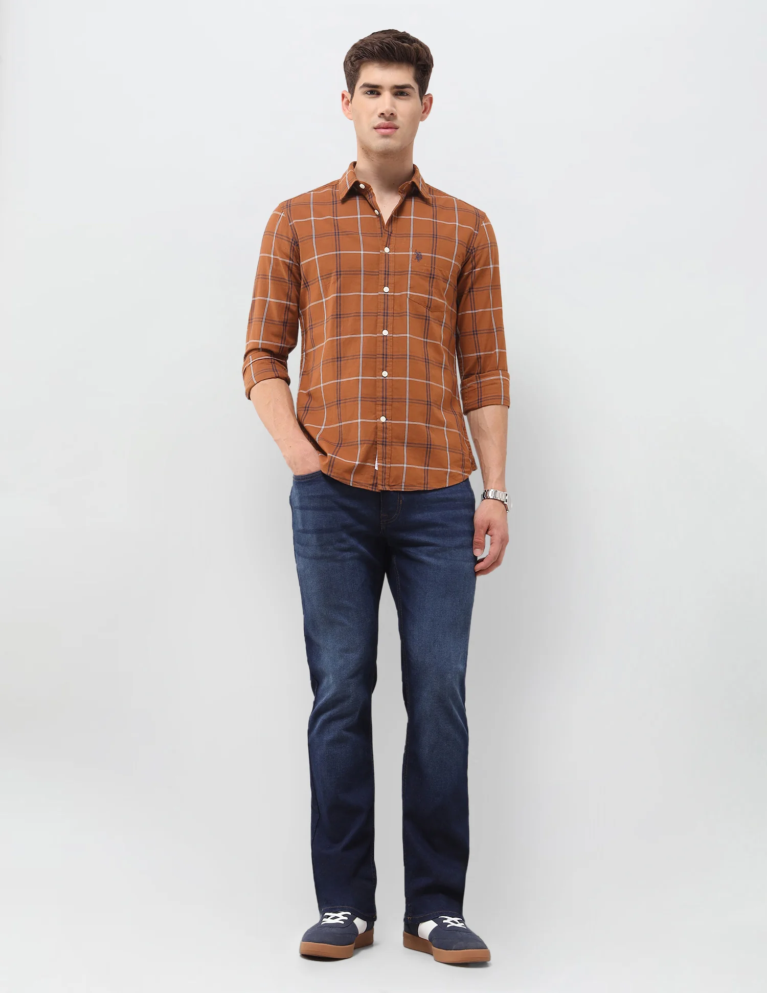 Grid Tattersall Checked Poplin Shirt - Image 3