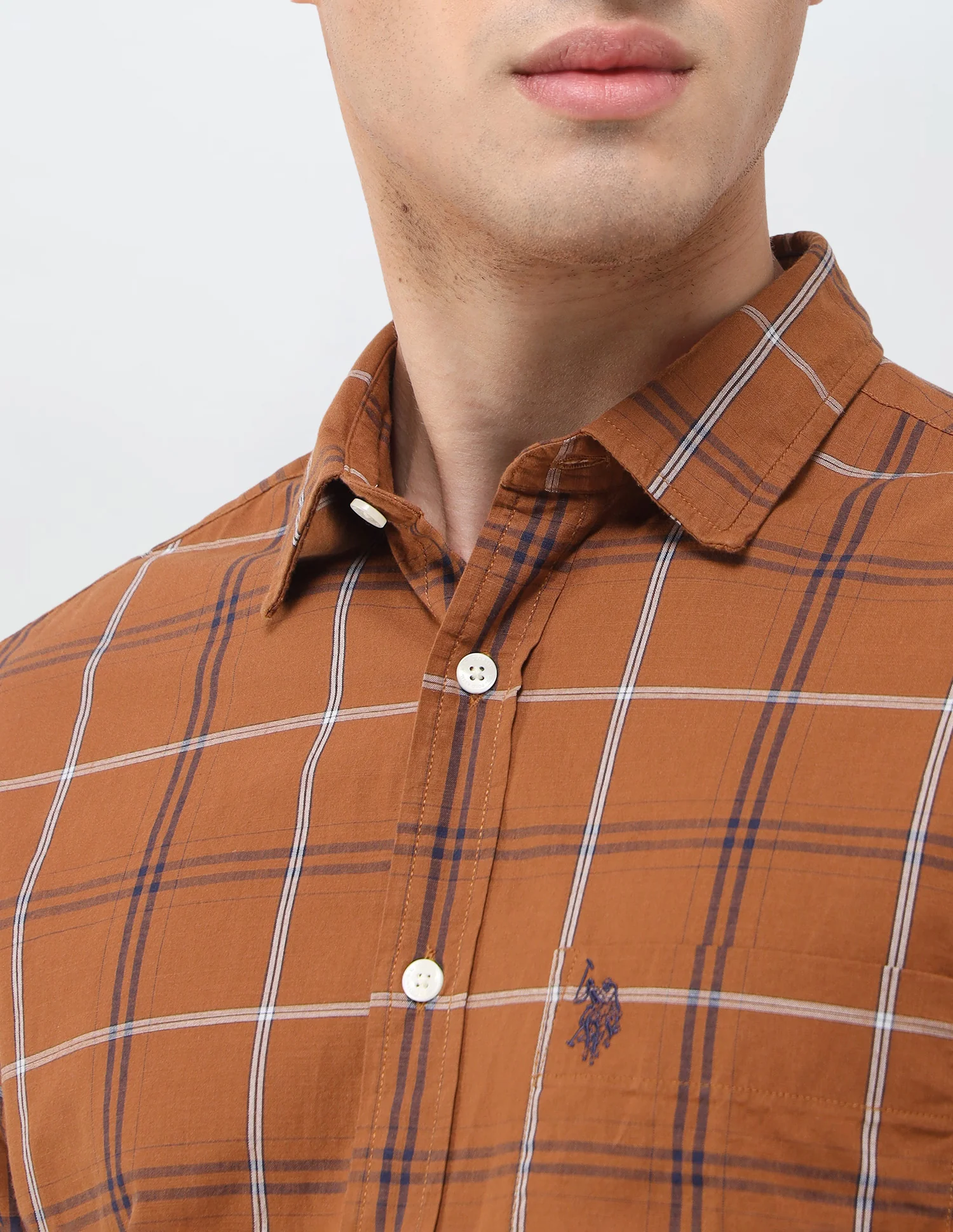 Grid Tattersall Checked Poplin Shirt - Image 7