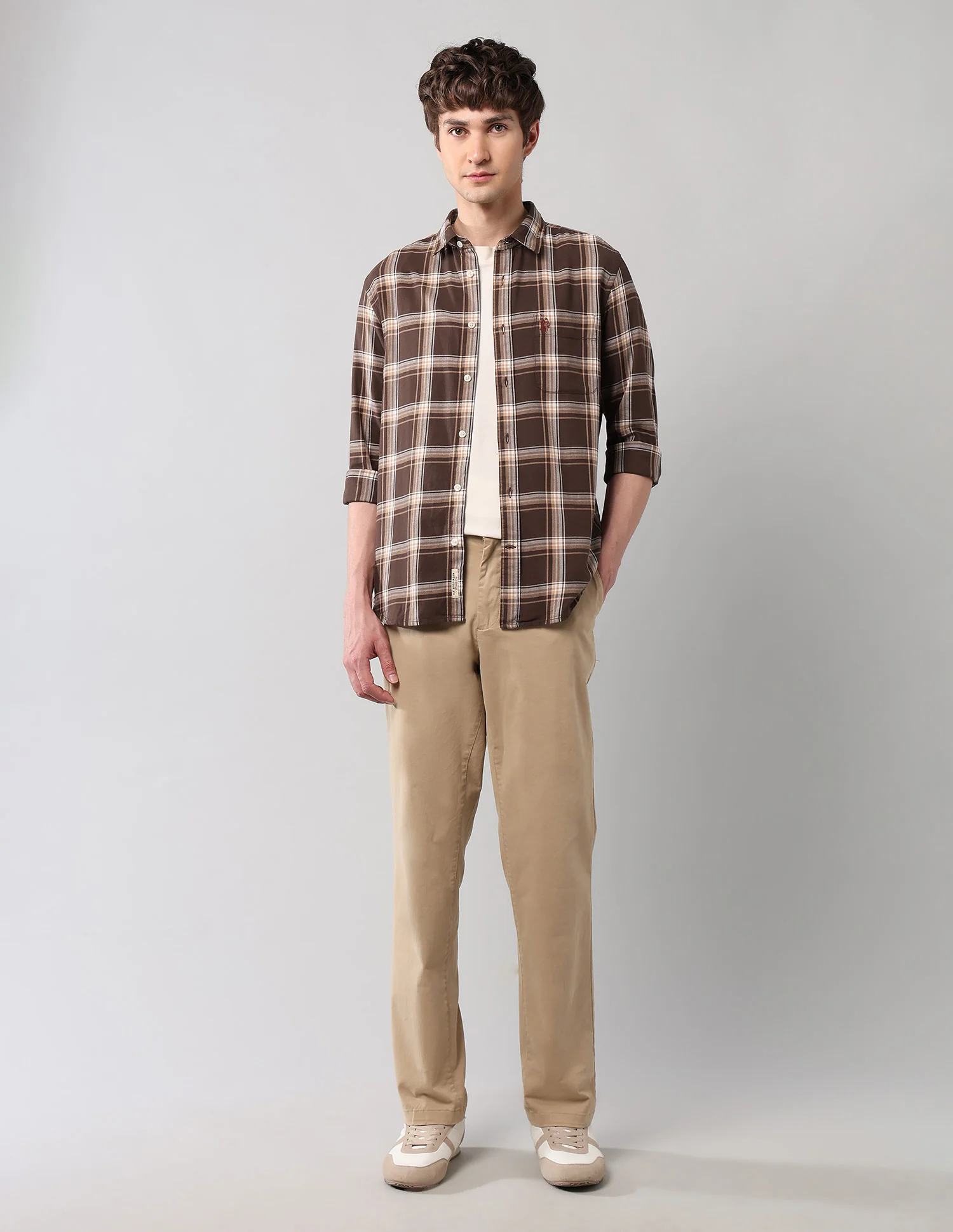 Grid Tattersall Checked Pure Cotton Shirt - Image 3