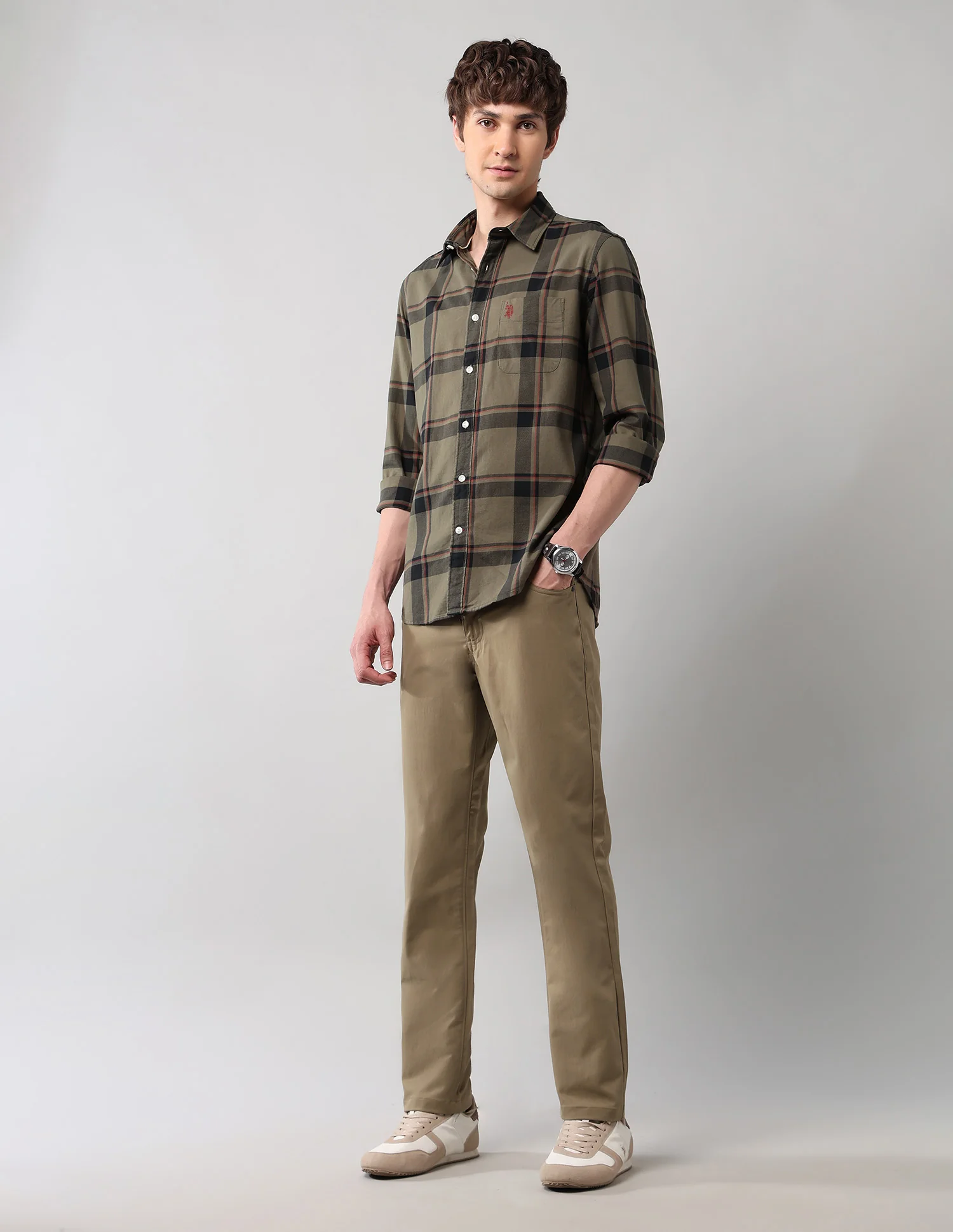 Grid Tattersall Checked Pure Cotton Shirt - Image 3