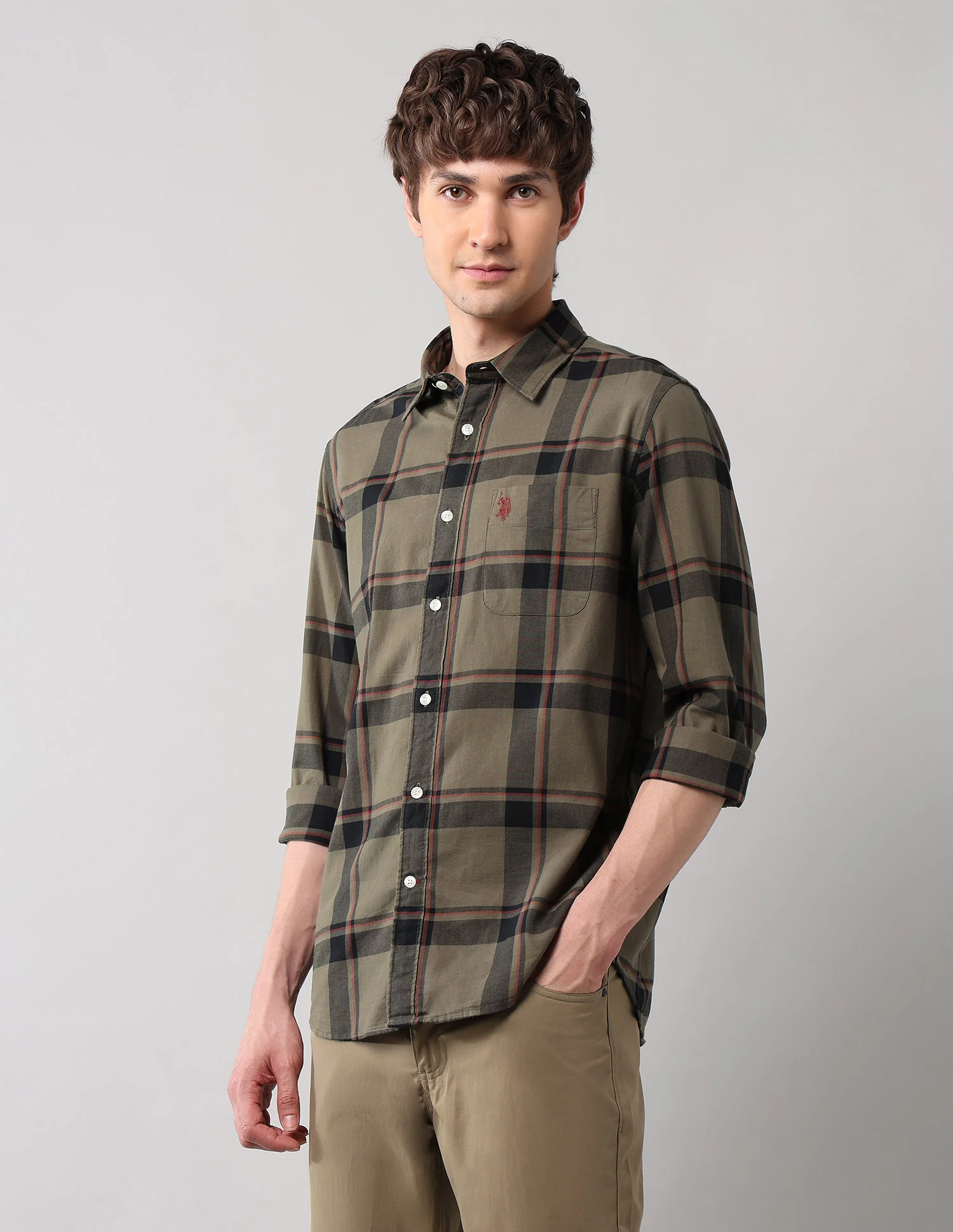 Grid Tattersall Checked Pure Cotton Shirt - Image 4