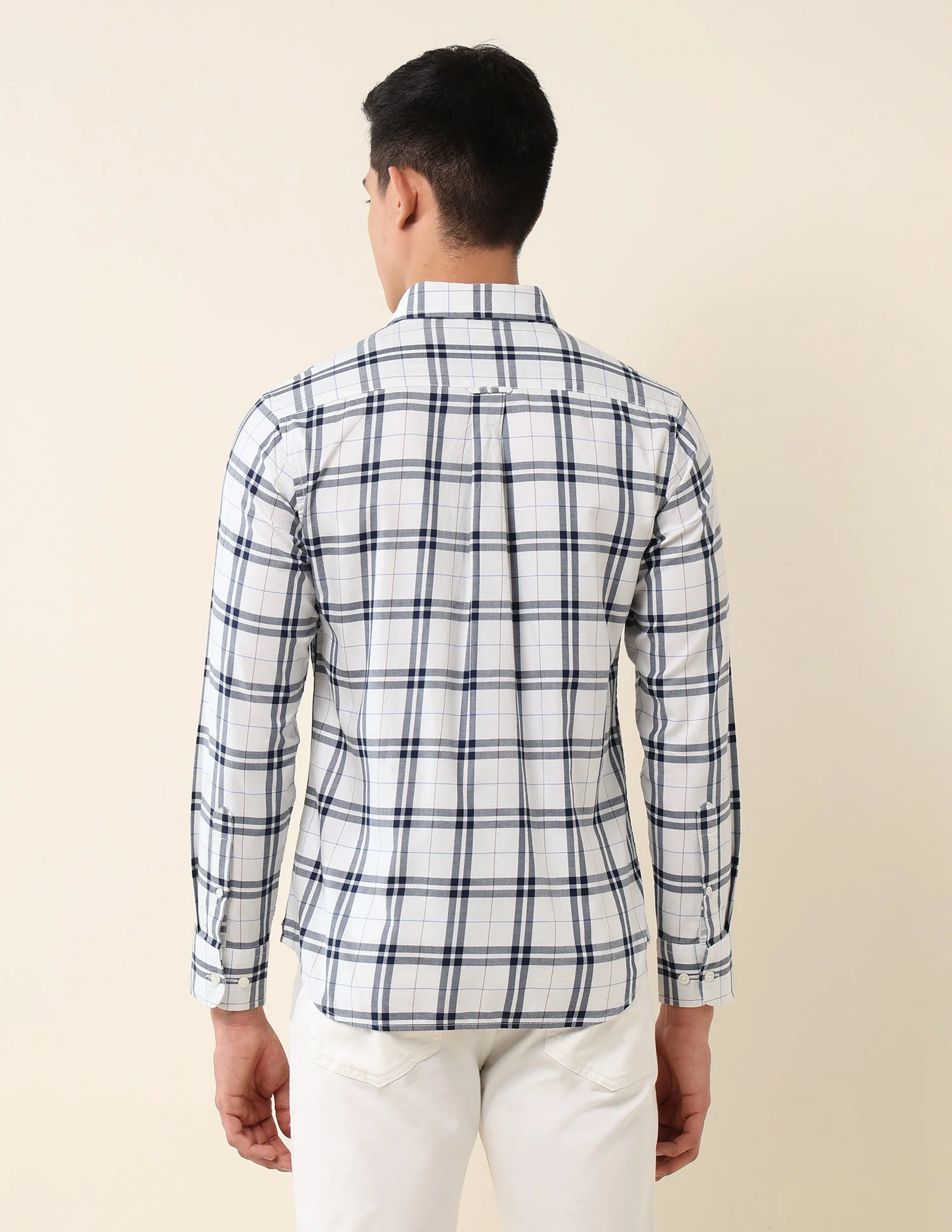 Grid Tattersall Checked Pure Cotton Shirt - Image 5