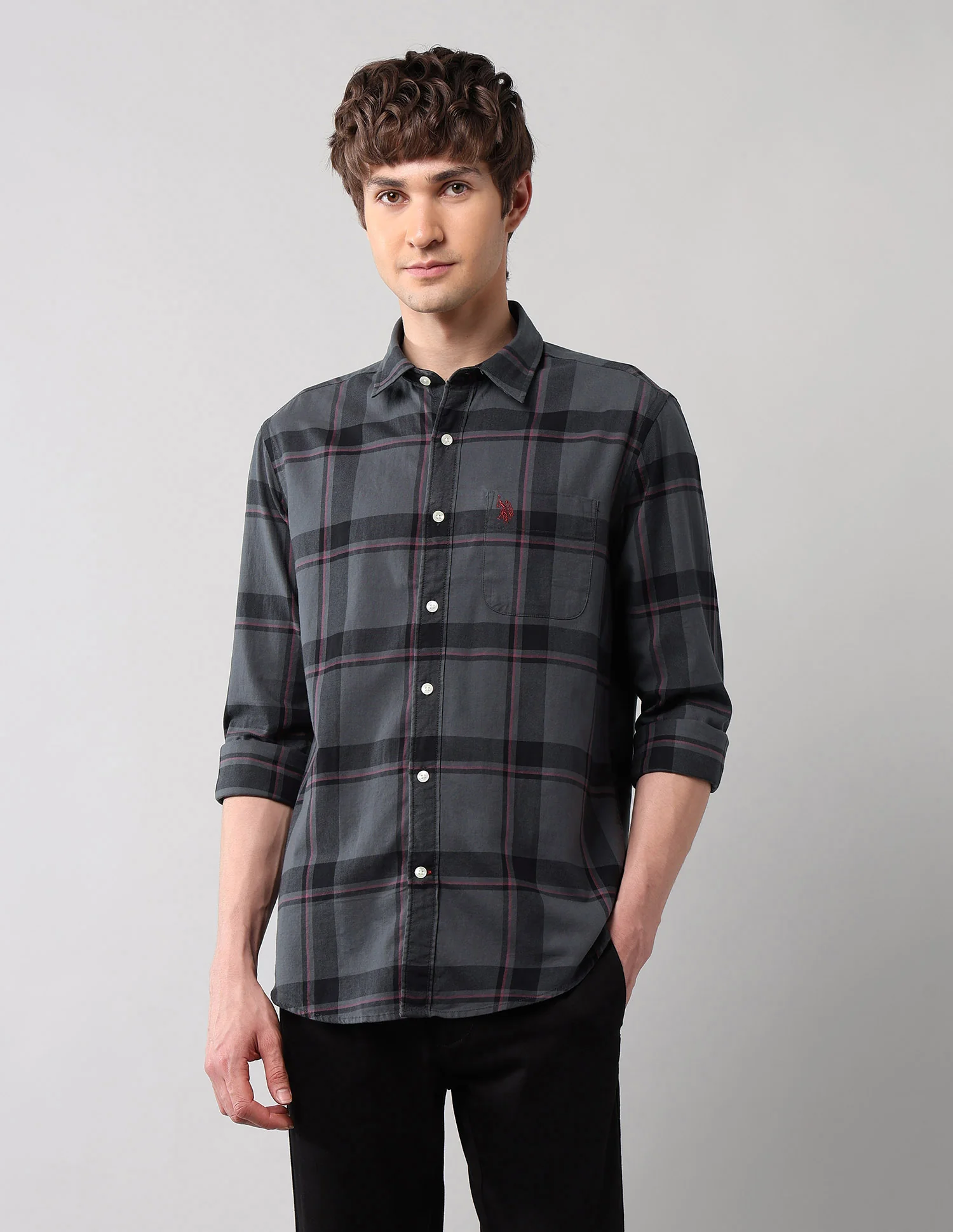 Grid Tattersall Checked Pure Cotton Shirt - Image 6