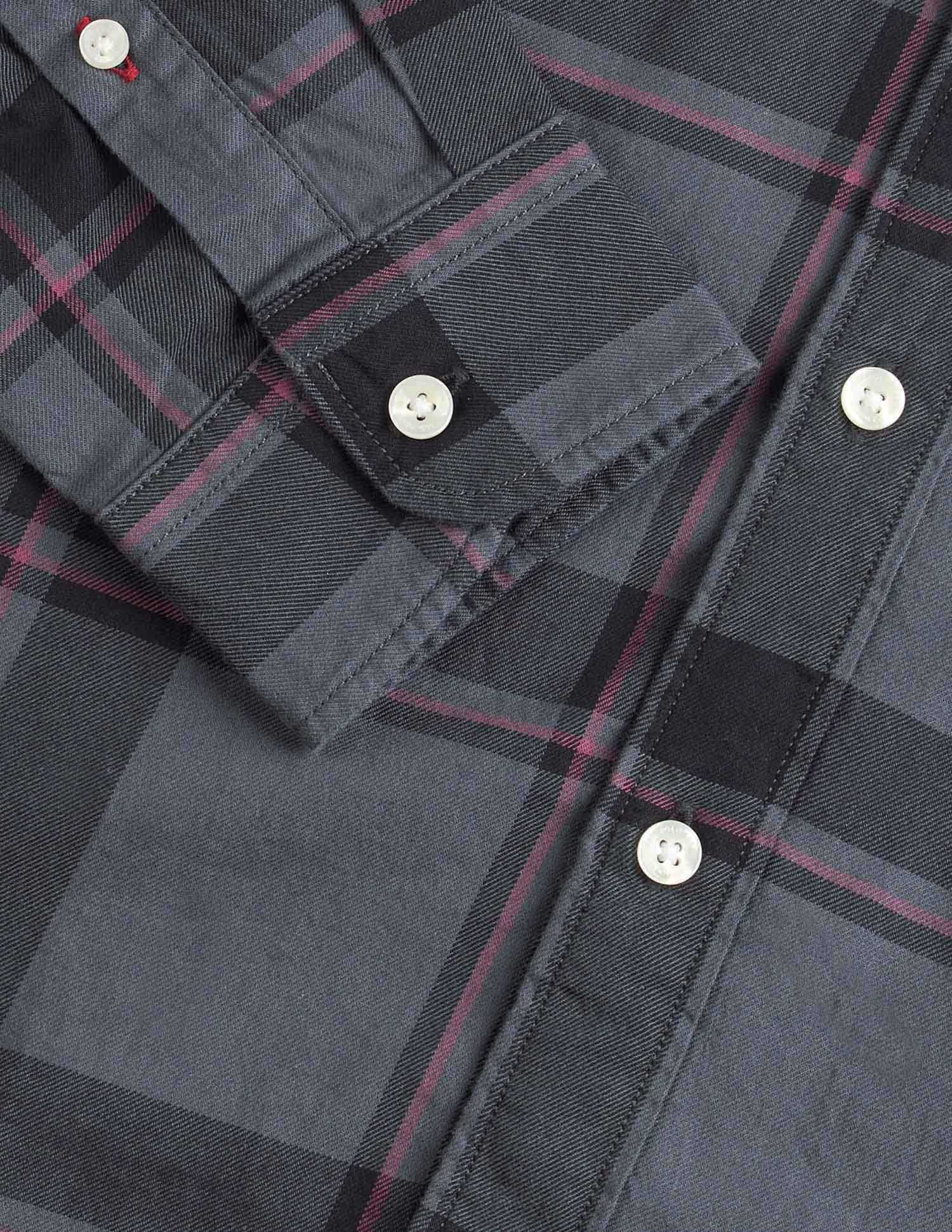 Grid Tattersall Checked Pure Cotton Shirt - Image 8