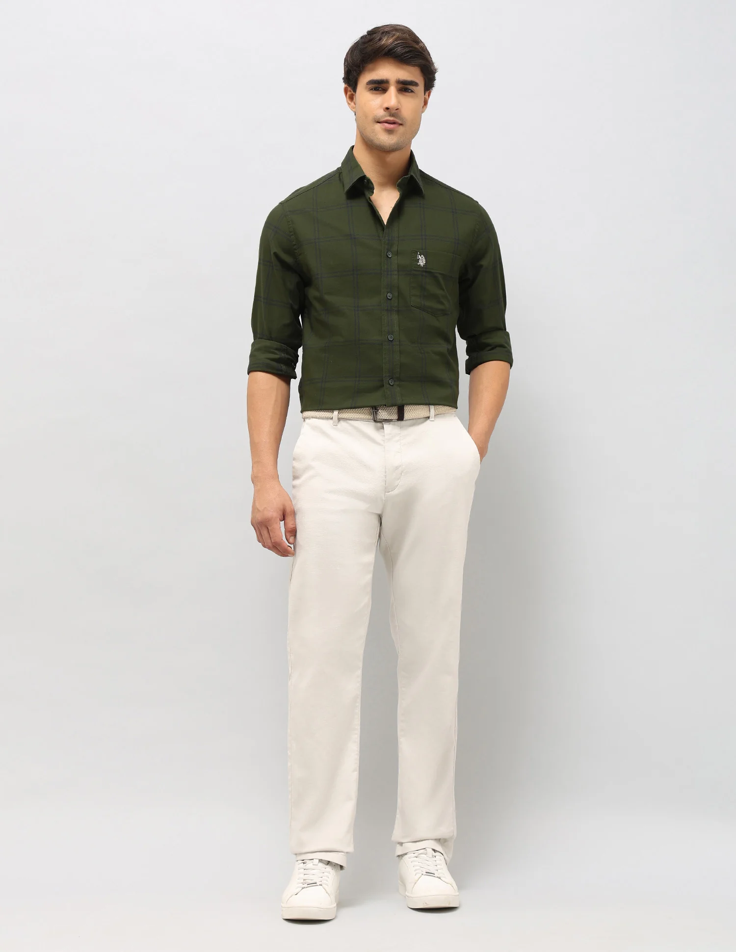 Grid Tattersall Checked Pure Cotton Shirt - Image 3