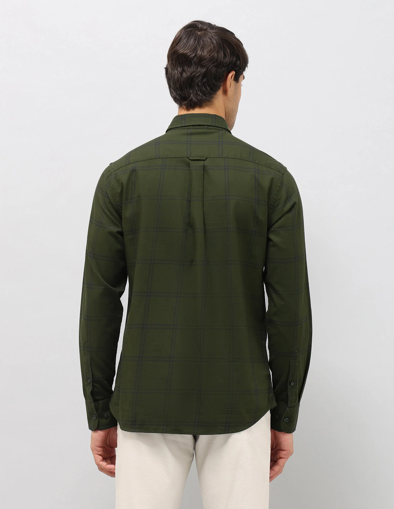 Grid Tattersall Checked Pure Cotton Shirt - Image 5
