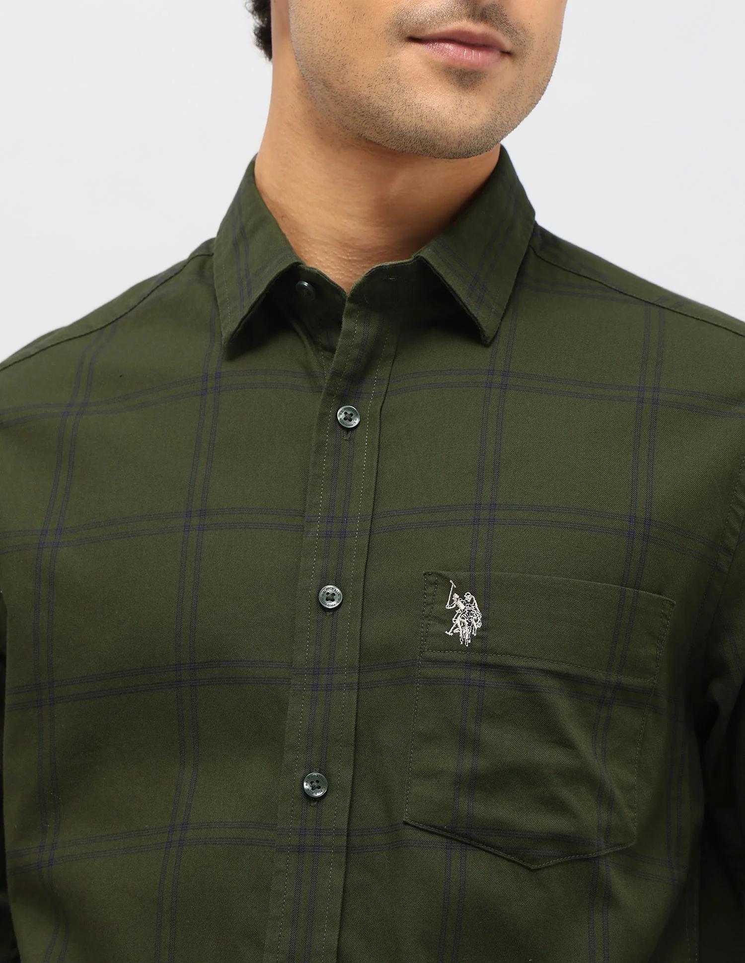Grid Tattersall Checked Pure Cotton Shirt - Image 7