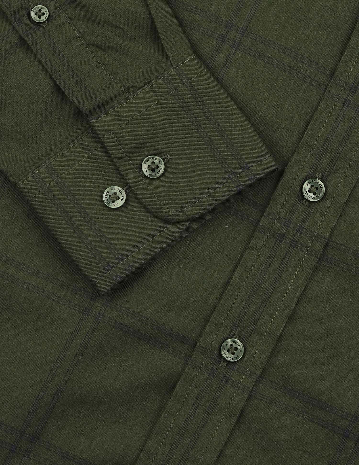 Grid Tattersall Checked Pure Cotton Shirt - Image 8