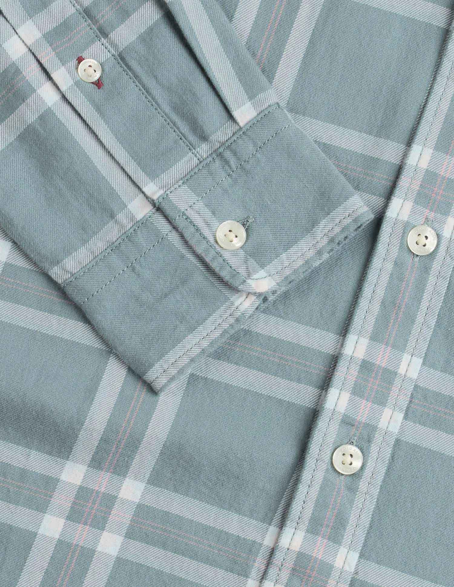 Grid Tattersall Checked Pure Cotton Shirt - Image 8