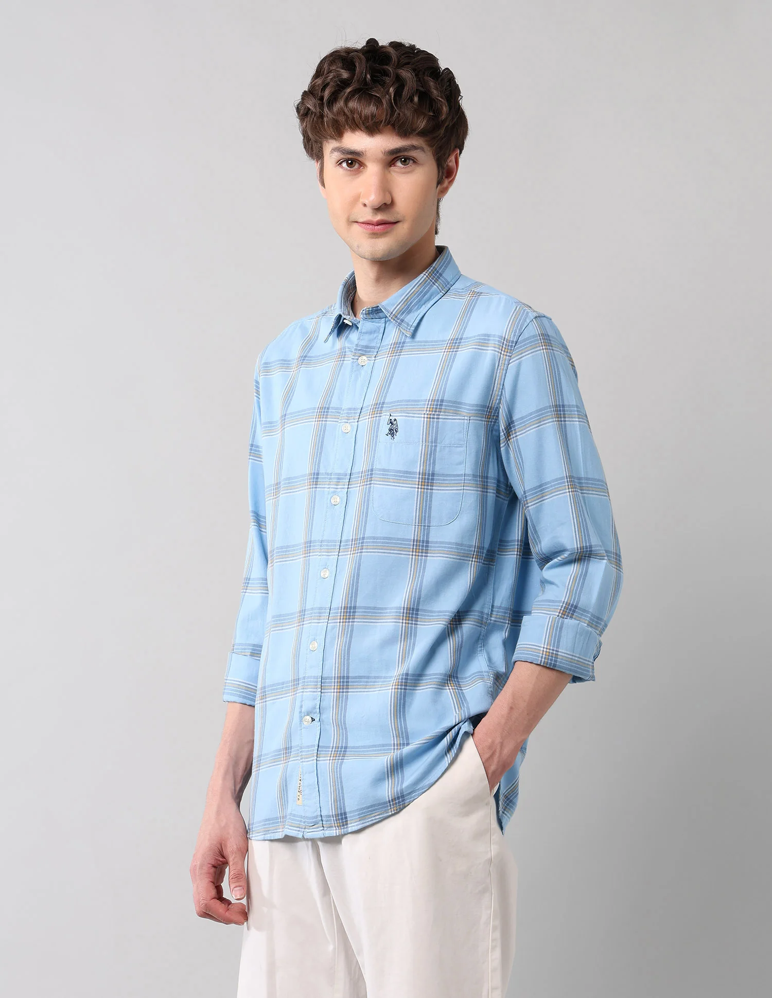 Grid Tattersall Checked Pure Cotton Shirt - Image 4