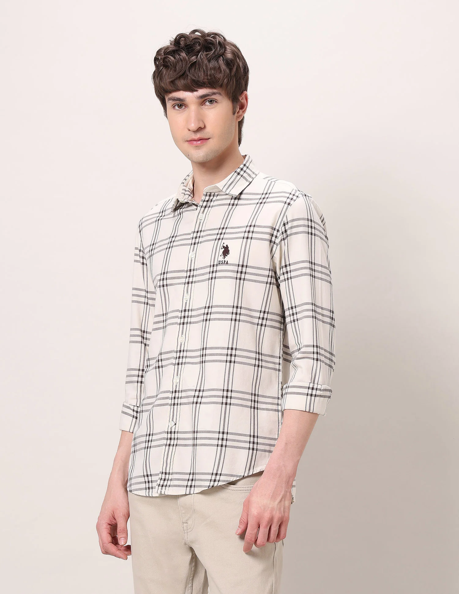 Grid Tattersall Checked Pure Cotton Shirt - Image 4