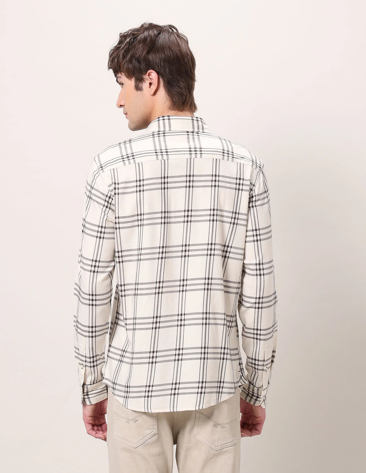 Grid Tattersall Checked Pure Cotton Shirt - Image 5