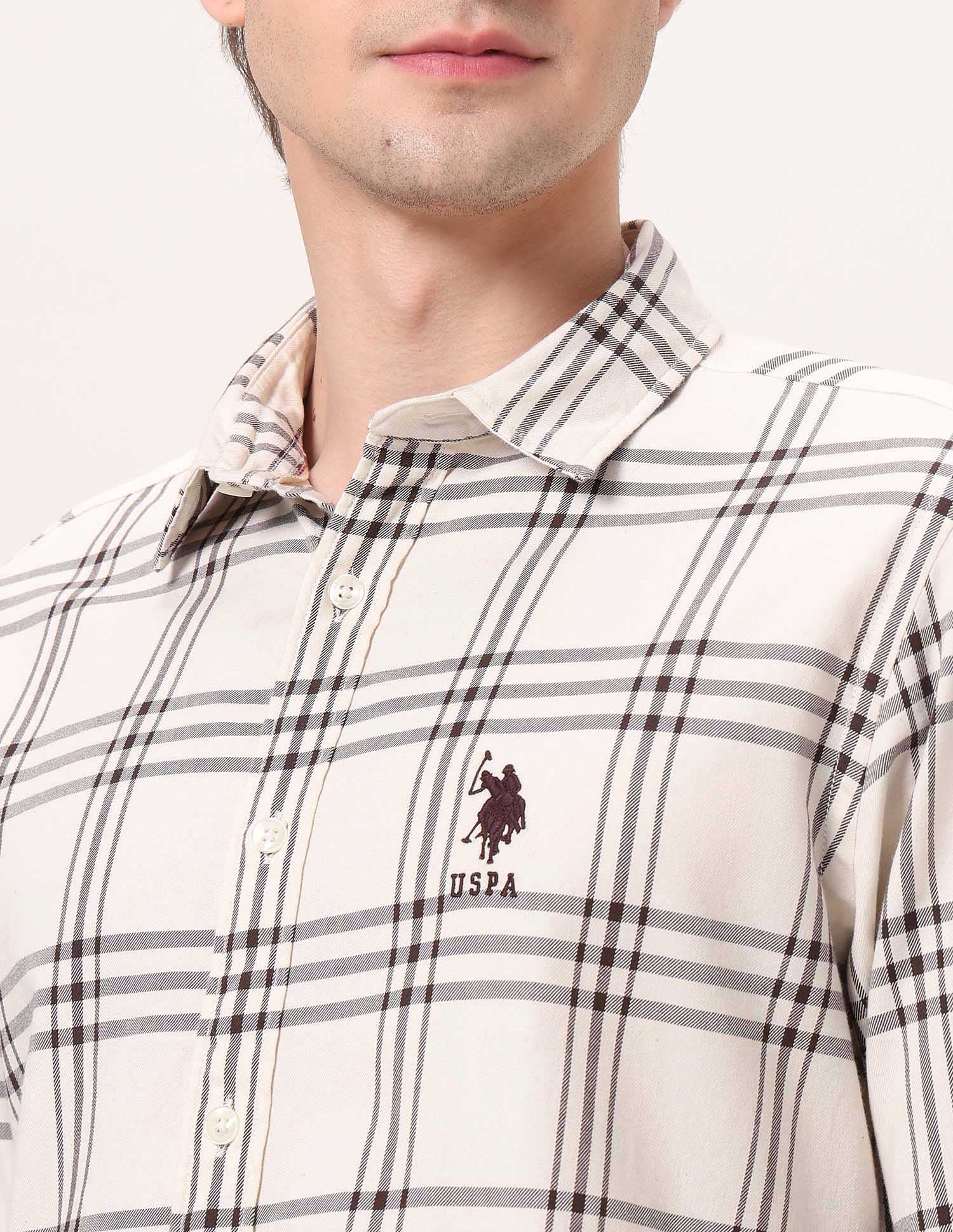 Grid Tattersall Checked Pure Cotton Shirt - Image 7