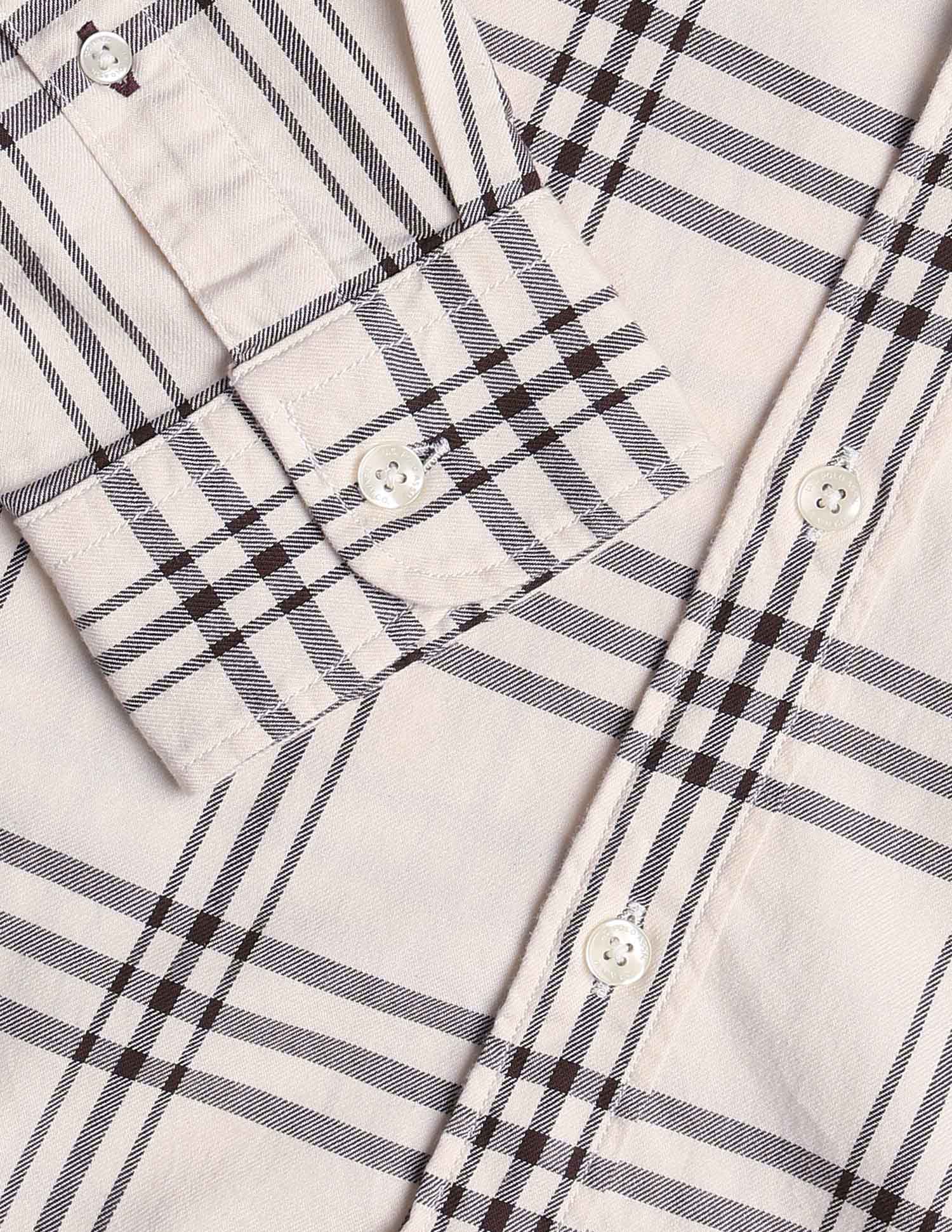 Grid Tattersall Checked Pure Cotton Shirt - Image 8