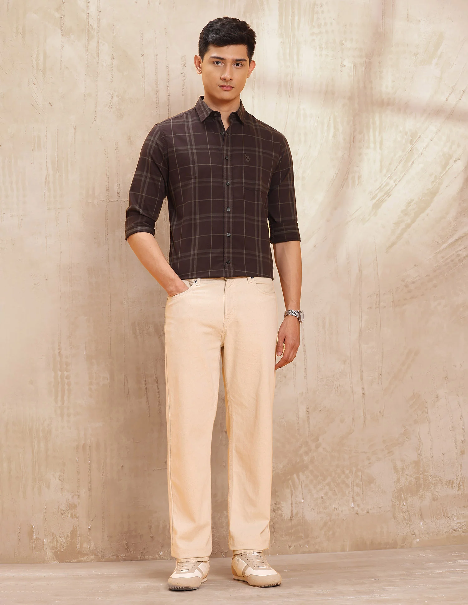 Grid Tattersall Checked Pure Cotton Shirt - Image 3