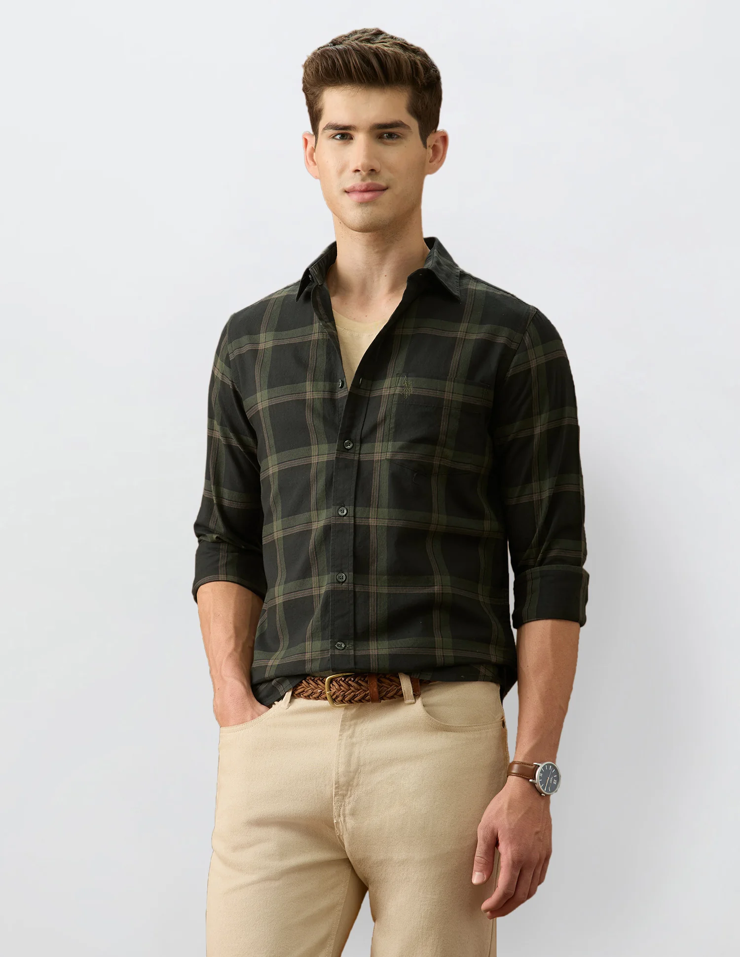 Grid Tattersall Checked Regular Fit Shirt