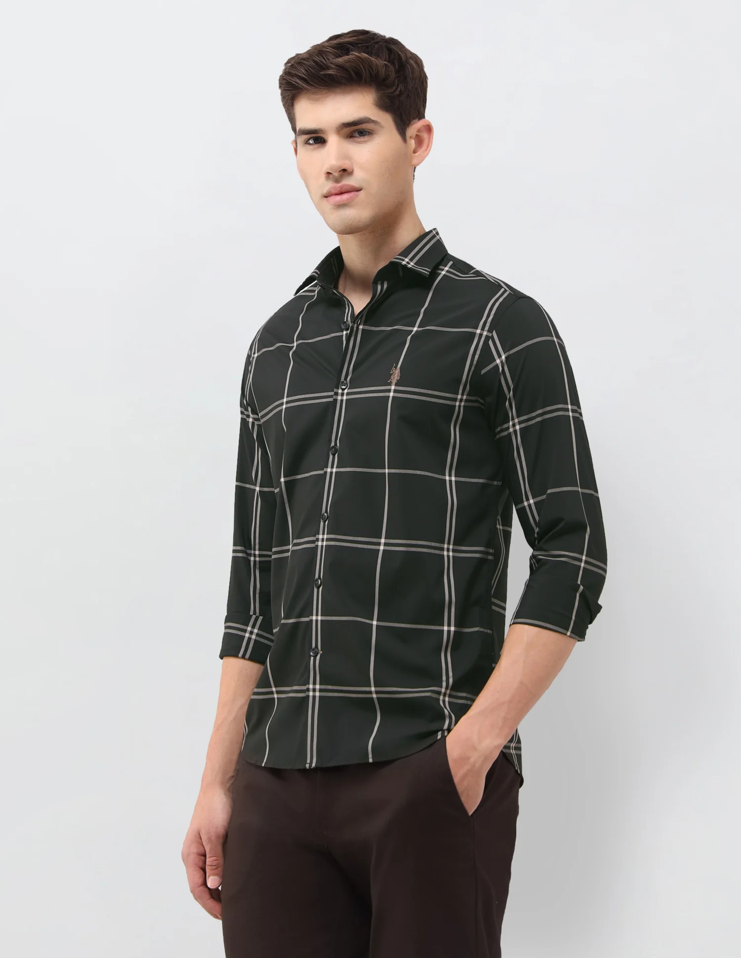 Grid Tattersall Checked Regular Fit Shirt - Image 4
