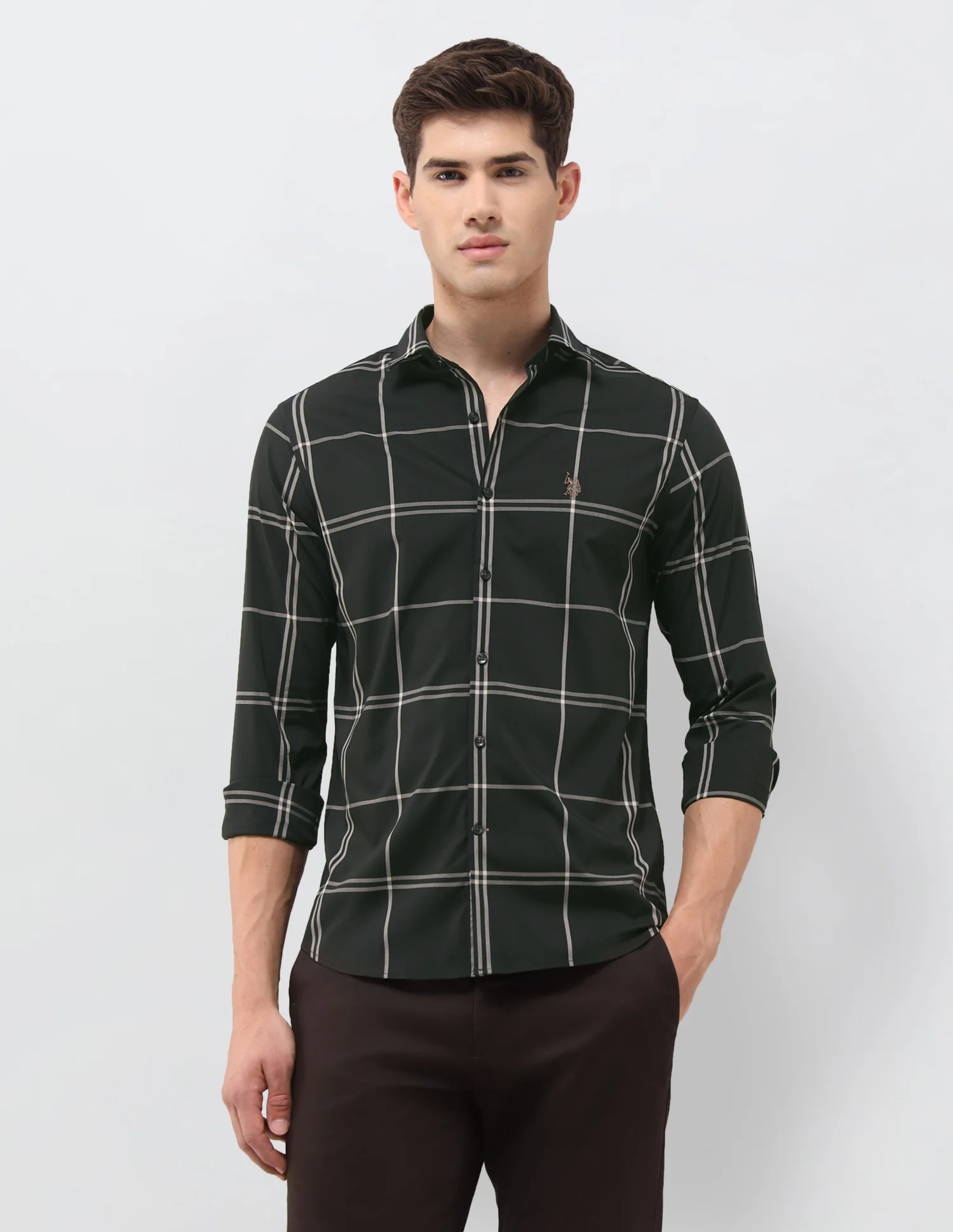 Grid Tattersall Checked Regular Fit Shirt - Image 6