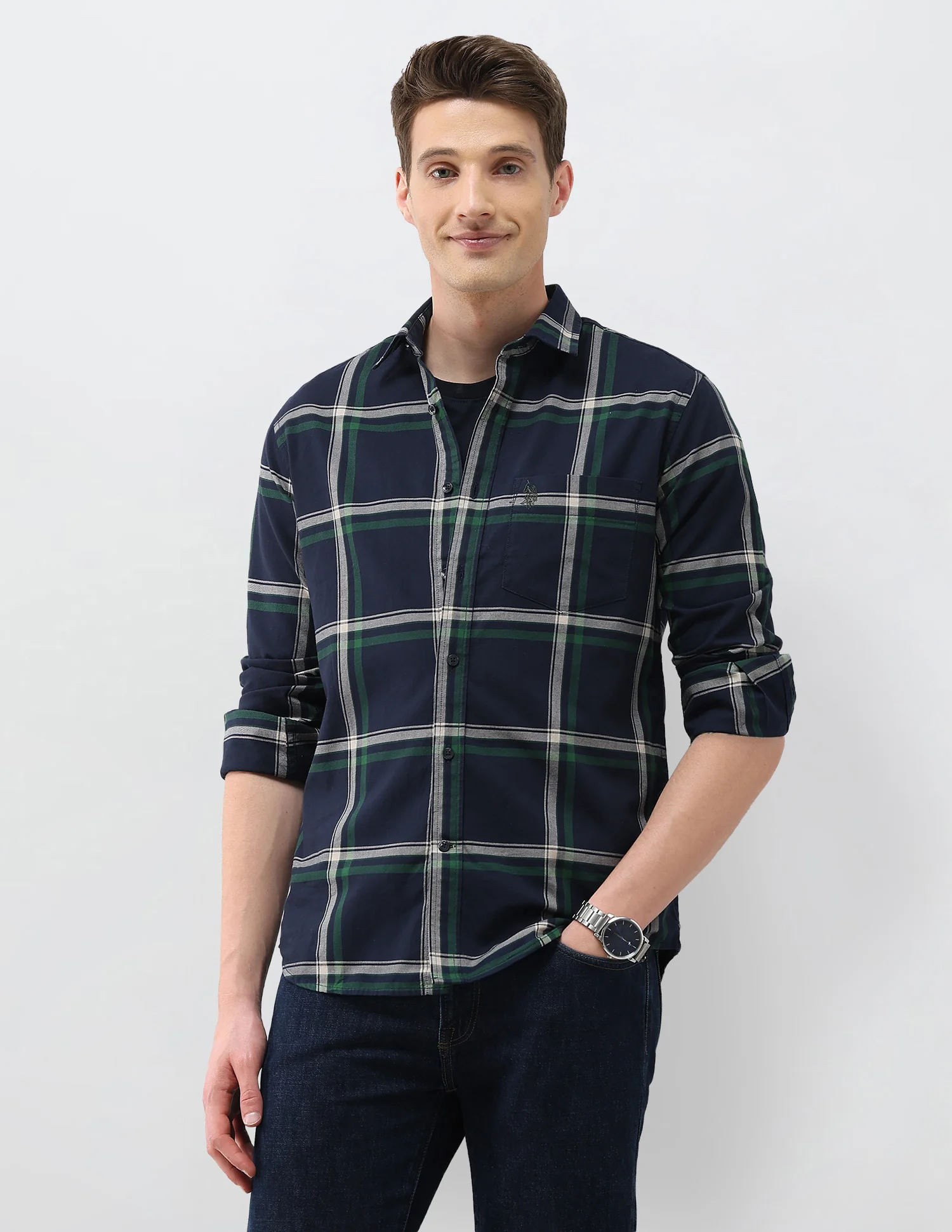 Grid Tattersall Checked Regular Fit Shirt