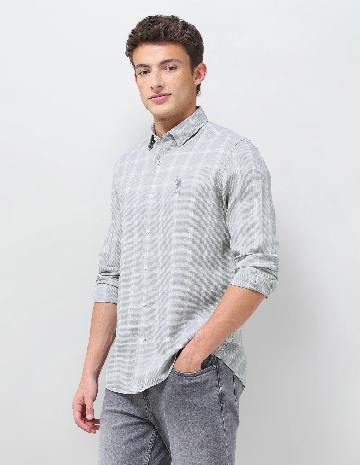 Grid Tattersall Checked Regular Fit Shirt - Image 4