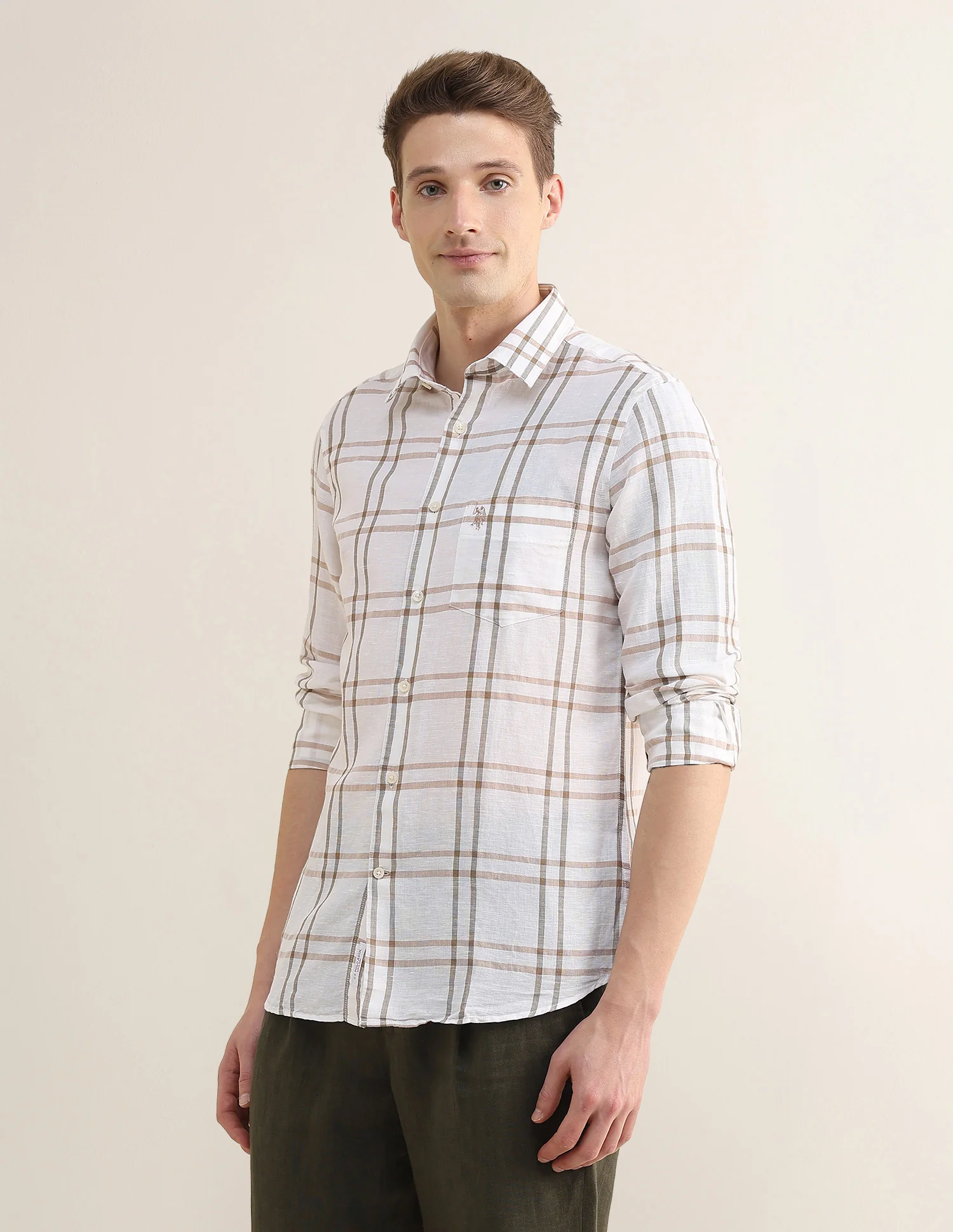Grid Tattersall Checked Regular Fit Shirt - Image 4