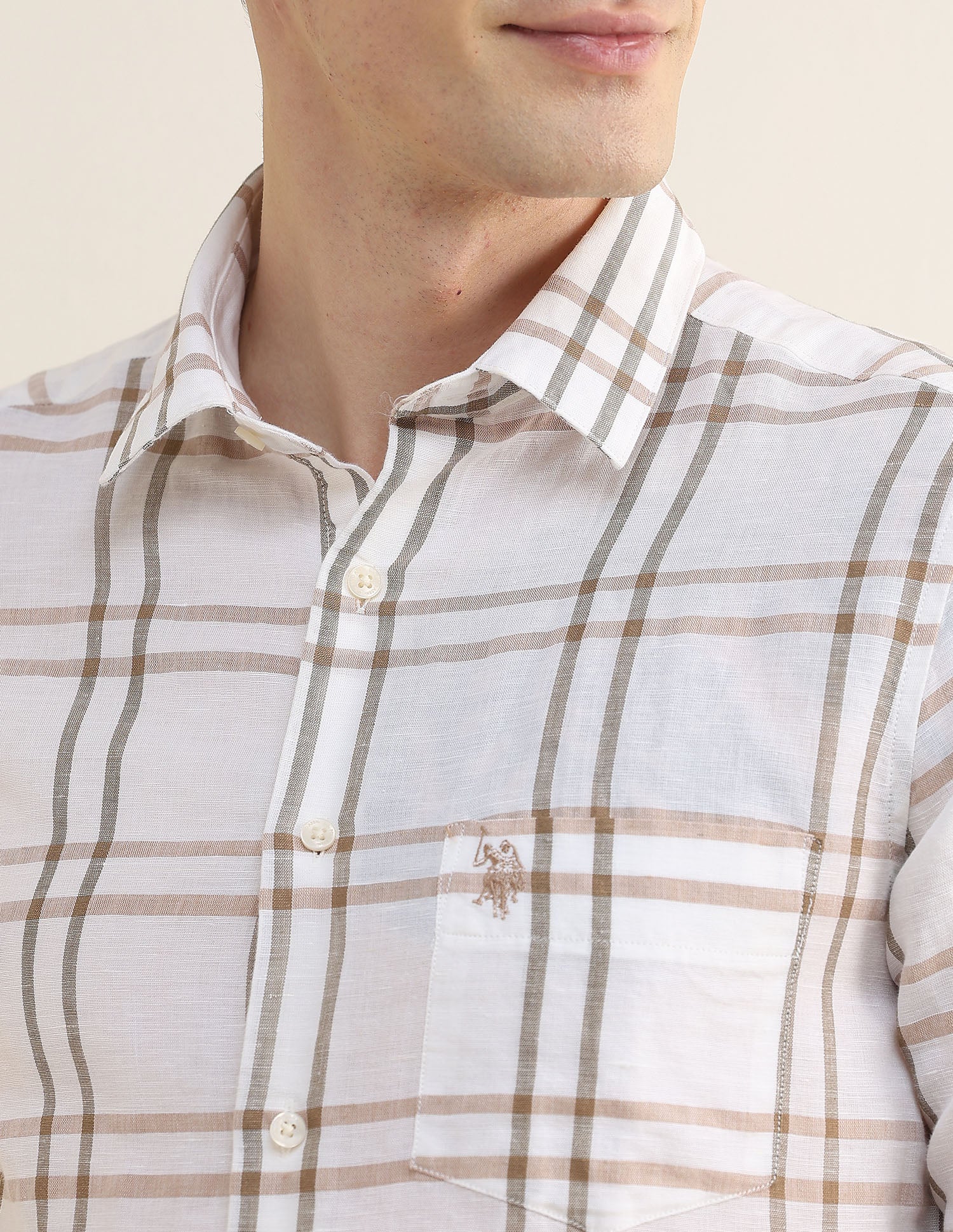 Grid Tattersall Checked Regular Fit Shirt - Image 7