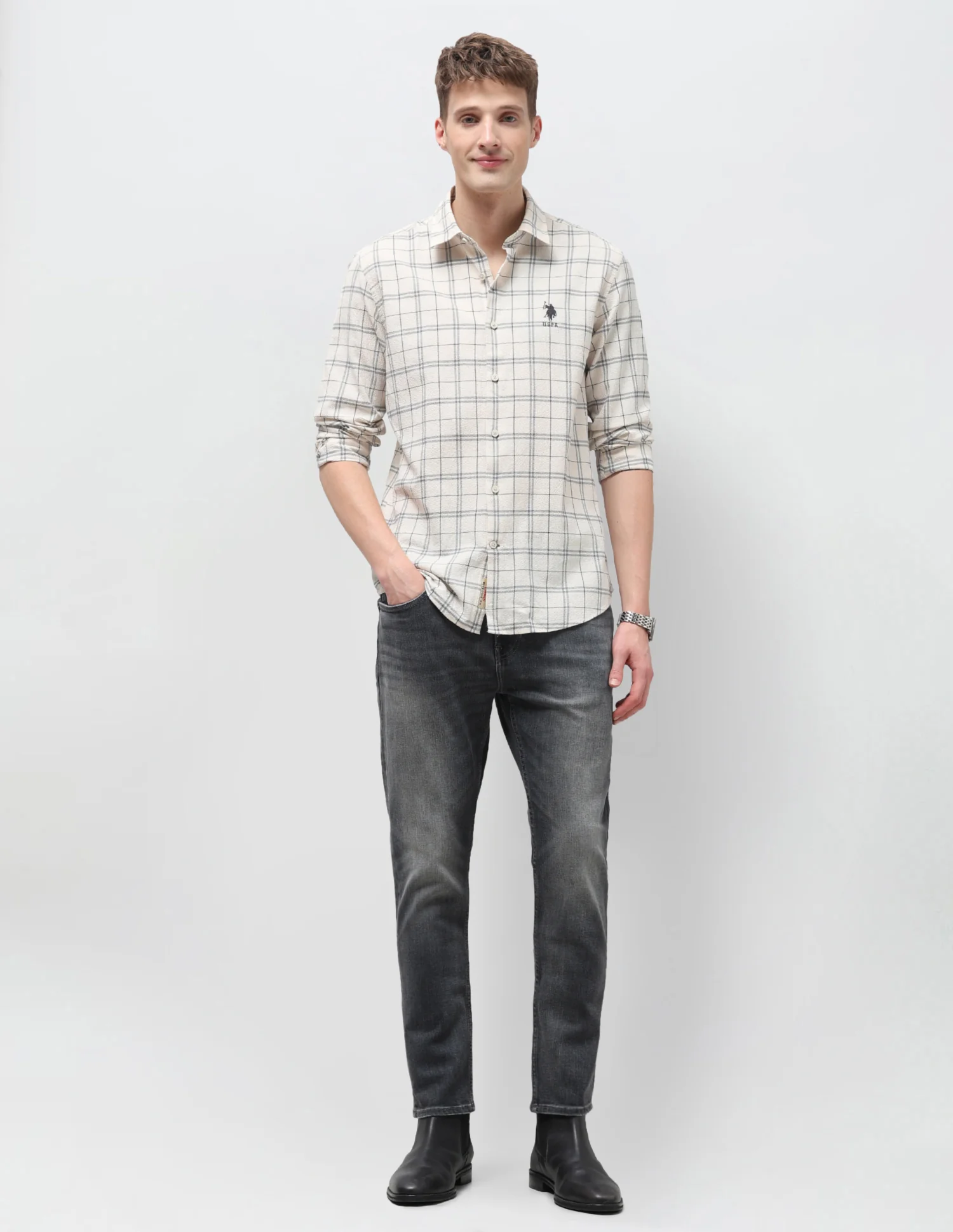 Grid Tattersall Checked Regular Fit Shirt - Image 3