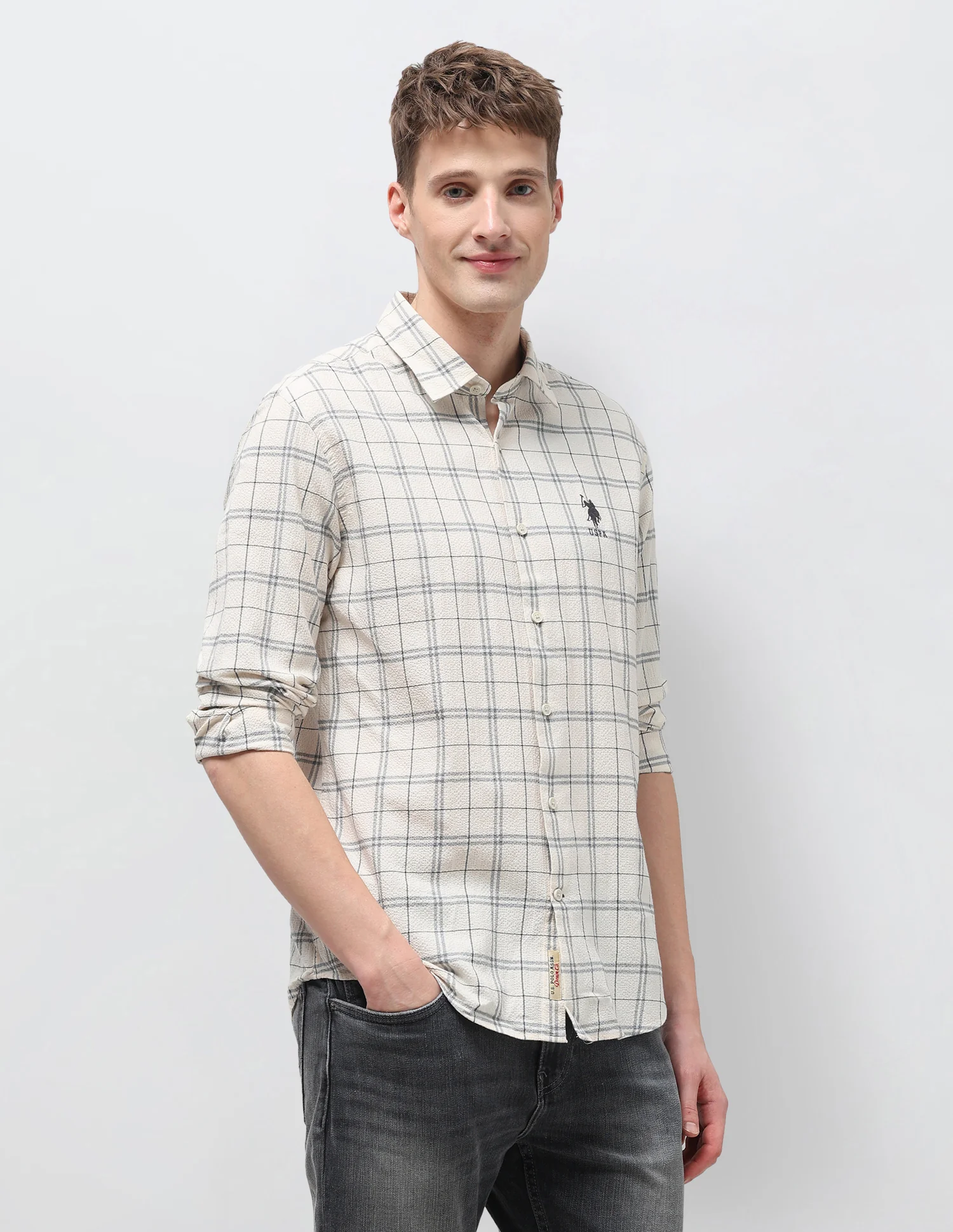 Grid Tattersall Checked Regular Fit Shirt - Image 4