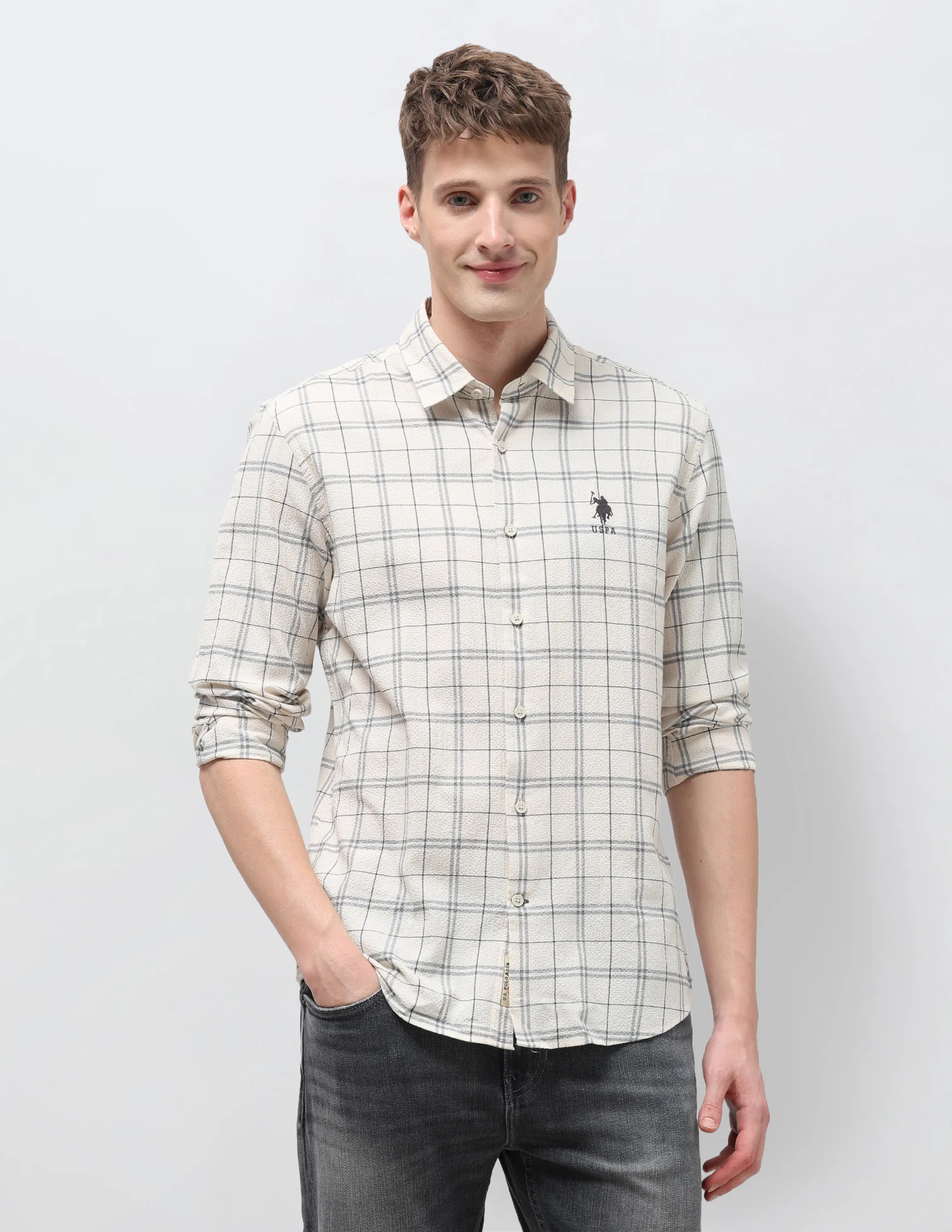 Grid Tattersall Checked Regular Fit Shirt - Image 6