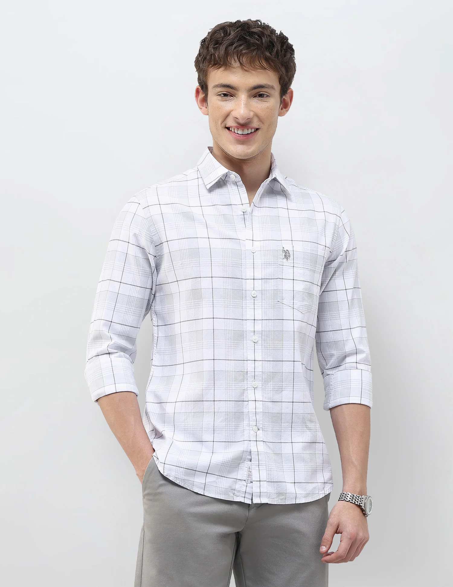 Grid Tattersall Checked Regular Fit Shirt