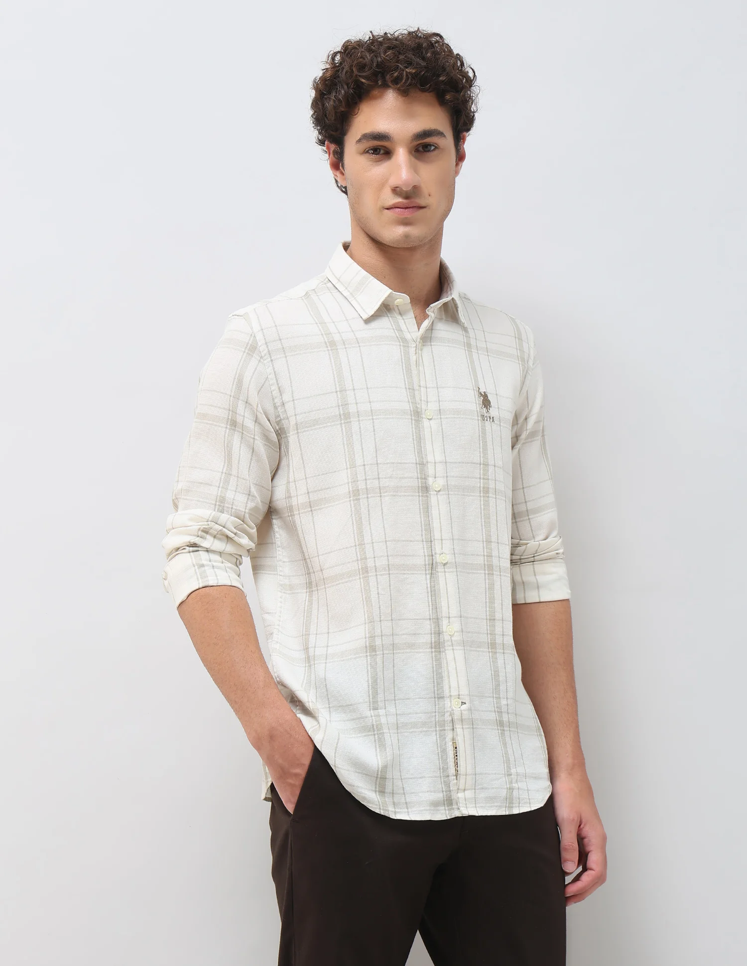 Grid Tattersall Checked Regular Fit Shirt - Image 4