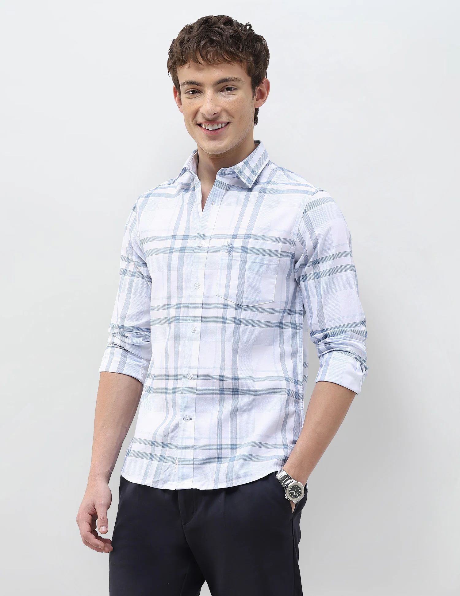 Grid Tattersall Checked Regular Fit Shirt