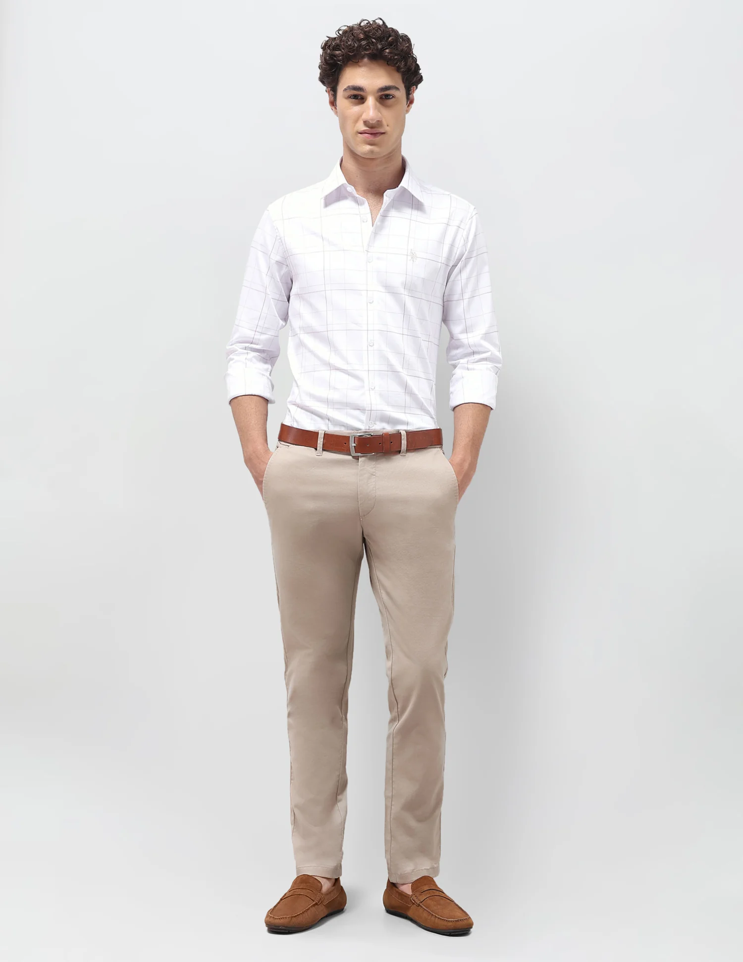 Grid Tattersall Checked Satin Shirt - Image 3
