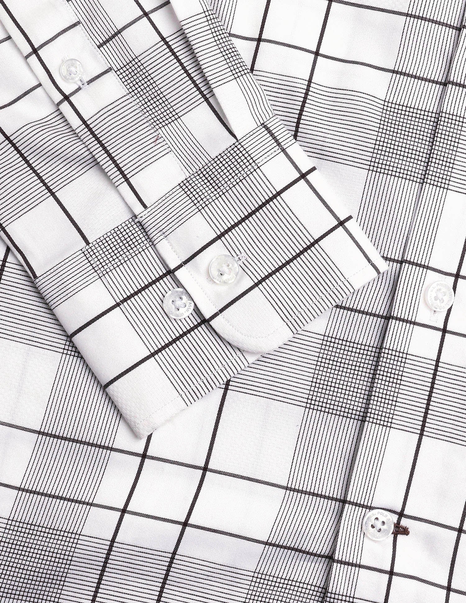Grid Tattersall Checked Satin Shirt - Image 8