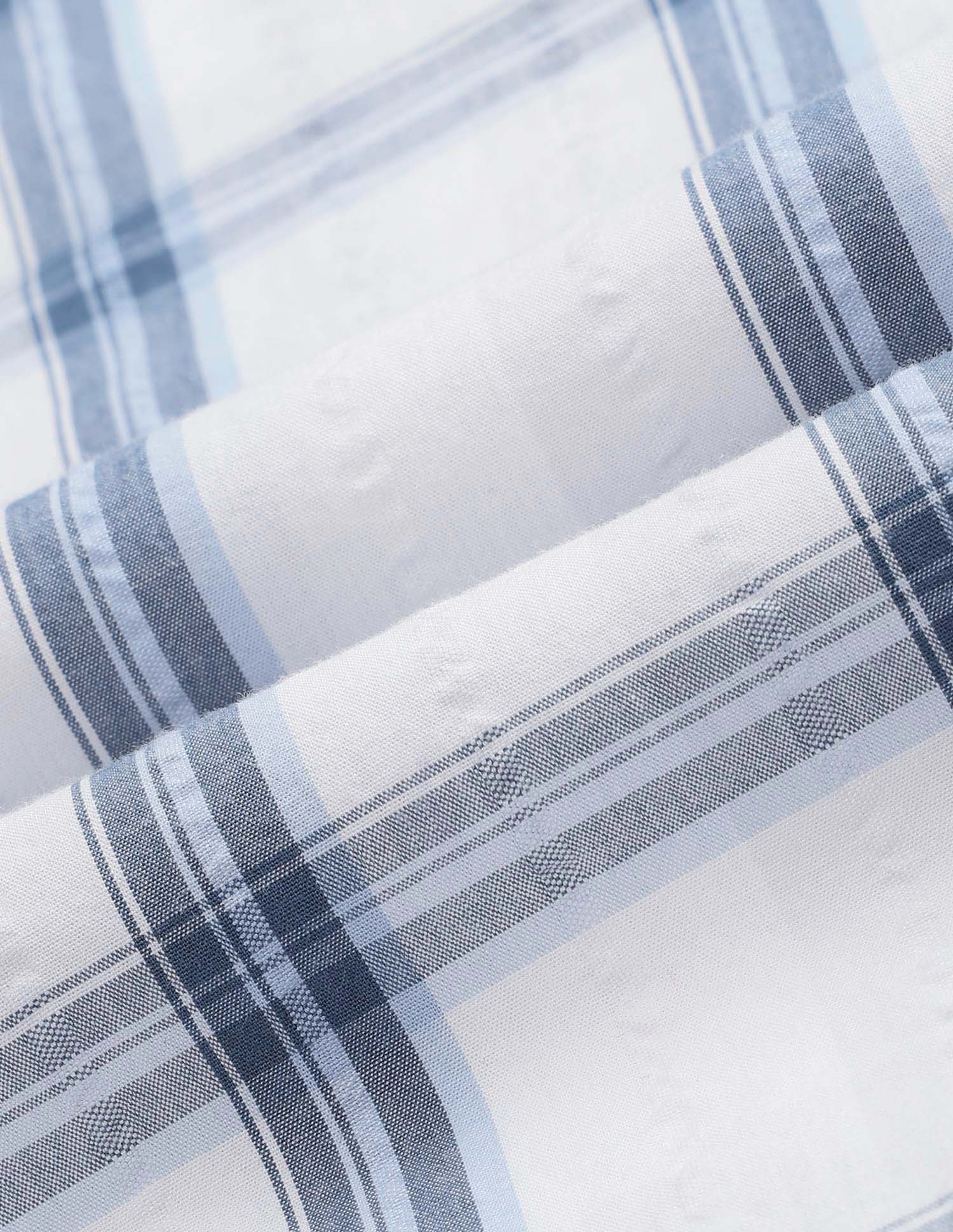 Grid Tattersall Checked Seersucker Shirt - Image 2