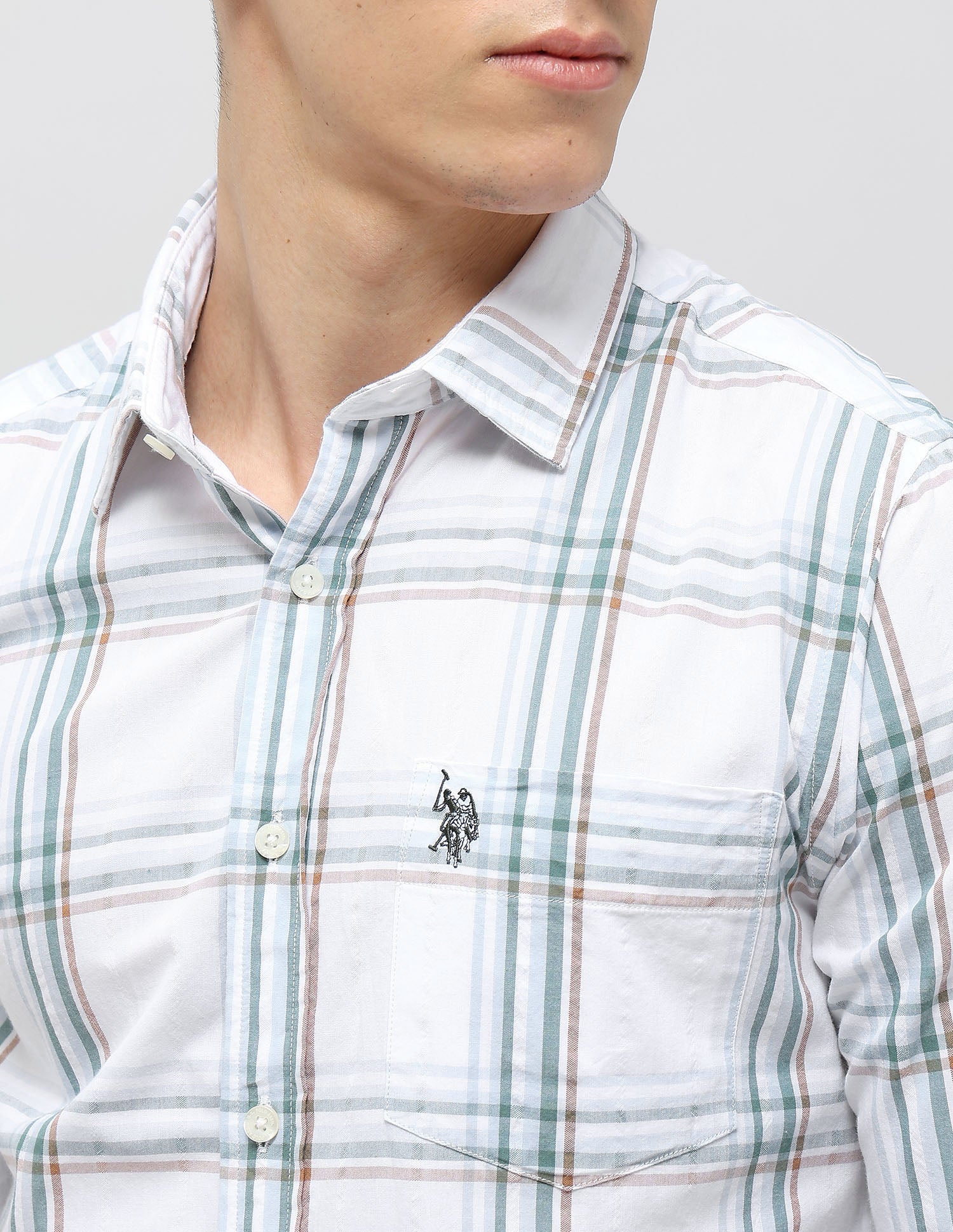 Grid Tattersall Checked Seersucker Shirt - Image 7