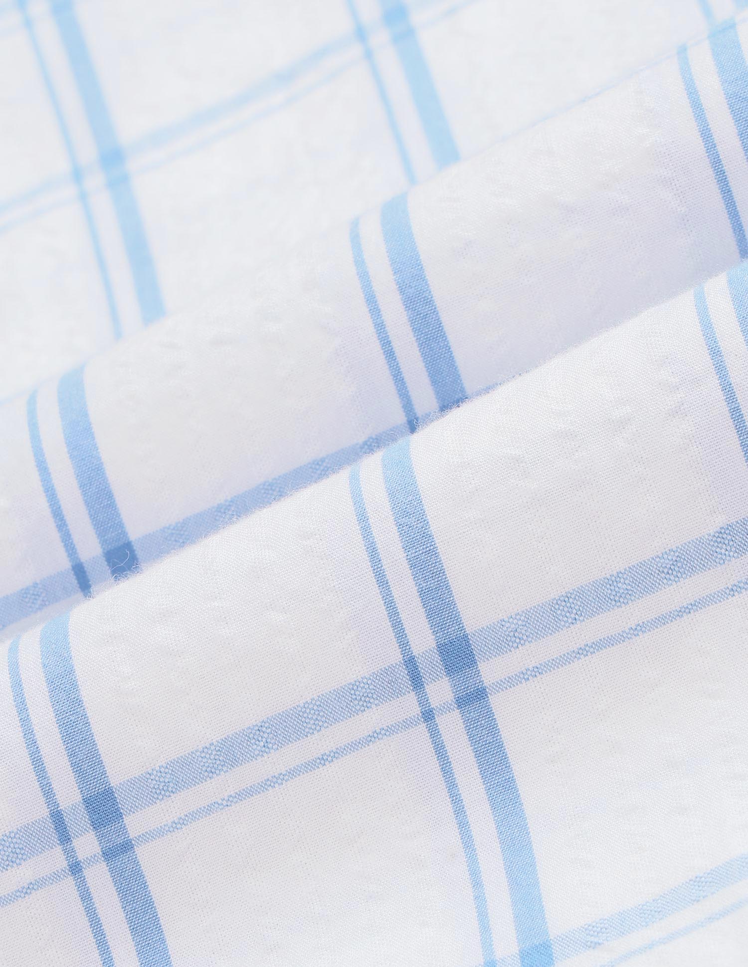 Grid Tattersall Checked Seersucker Shirt - Image 2