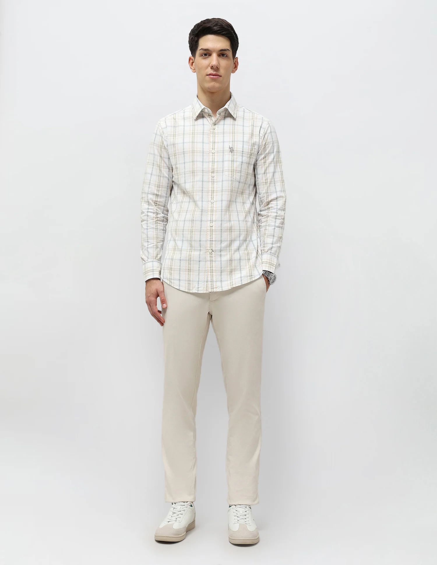 Grid Tattersall Checked Seersucker Shirt - Image 3