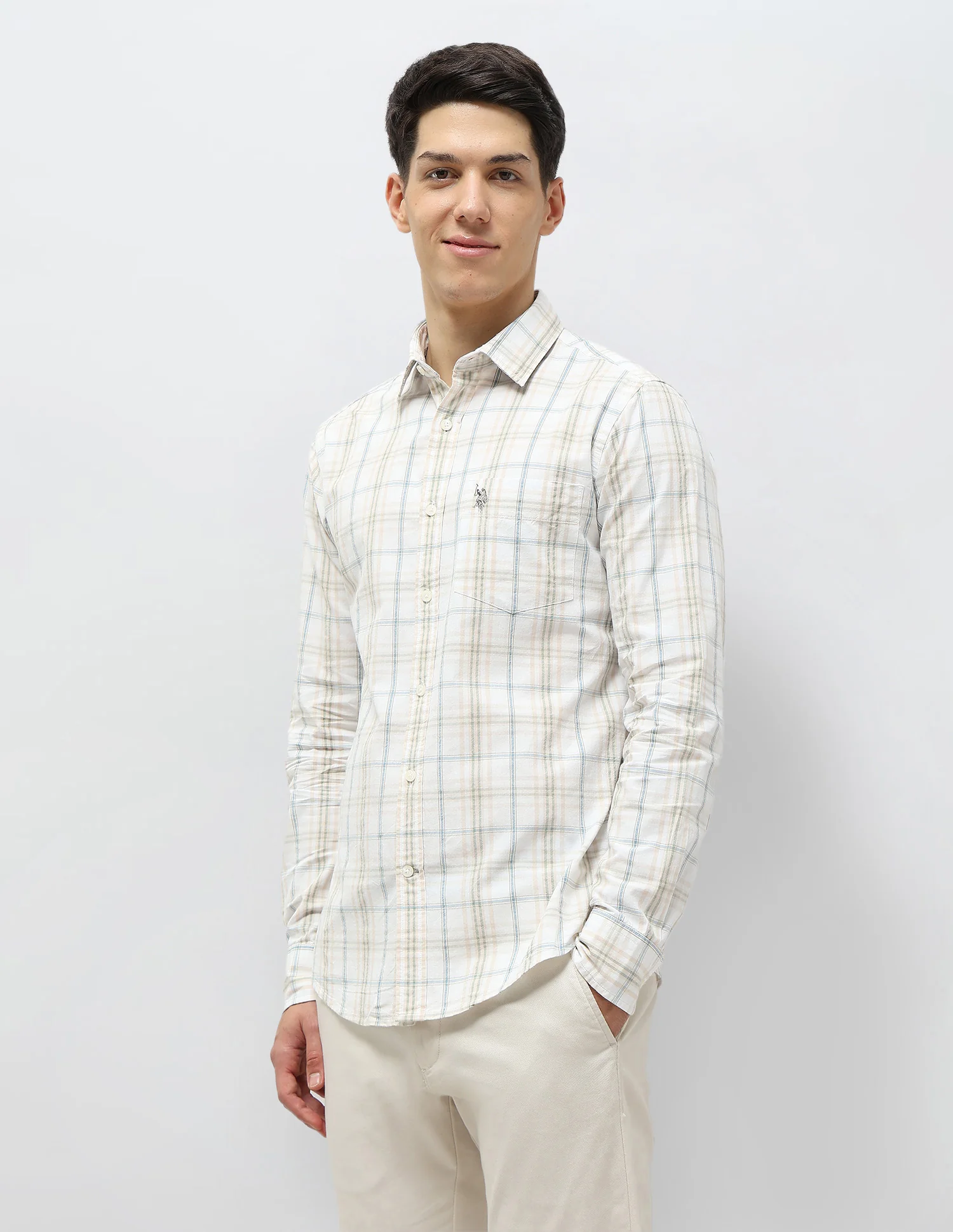 Grid Tattersall Checked Seersucker Shirt - Image 4