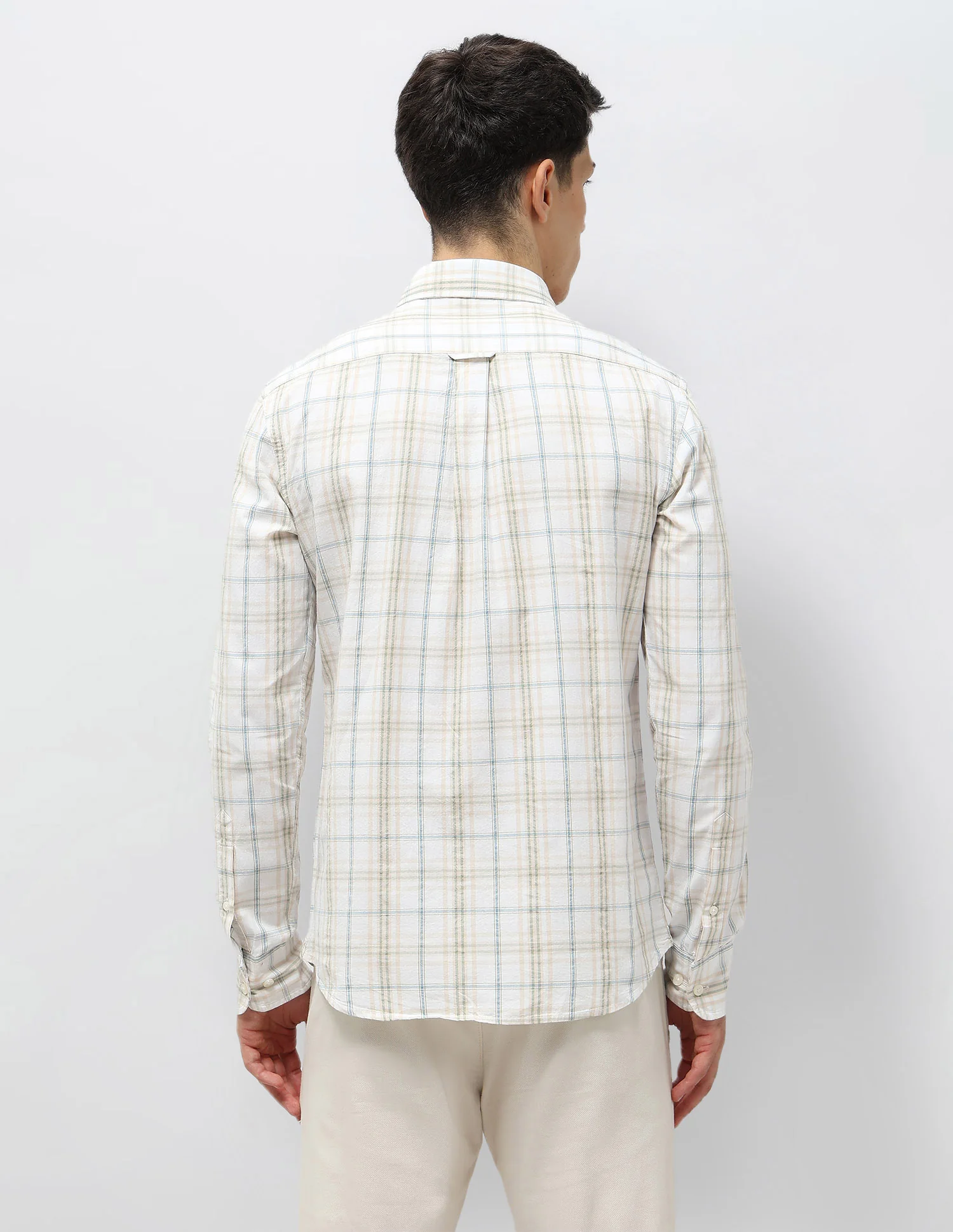Grid Tattersall Checked Seersucker Shirt - Image 5